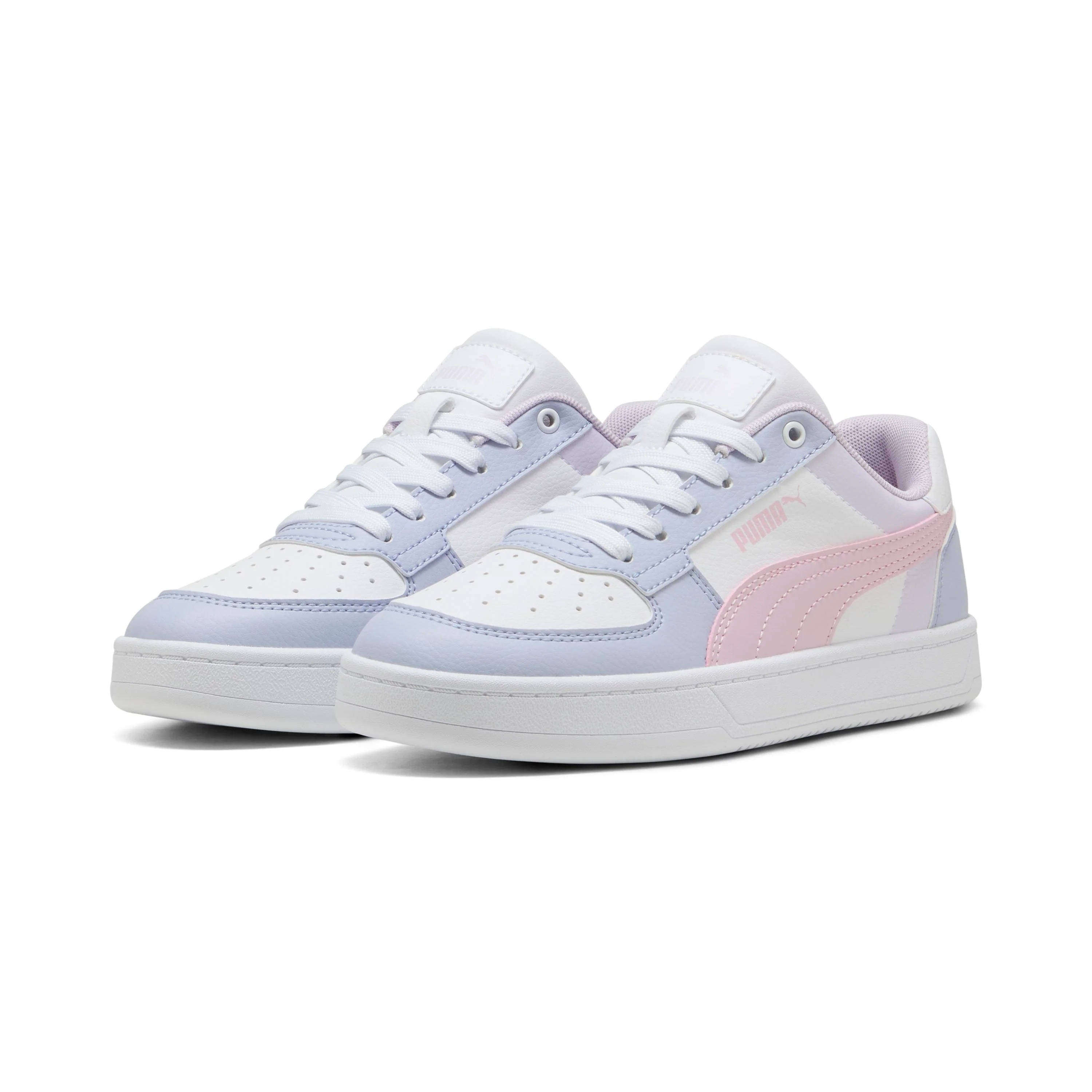 Sneakers da ragazza bianche con dettagli azzurri e rosa Puma  Caven 2.0