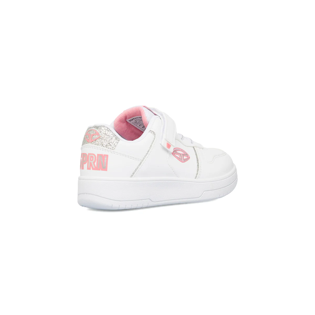 Sneakers da ragazza bianche con dettagli rosa e glitter Soprani Sport - Image 3