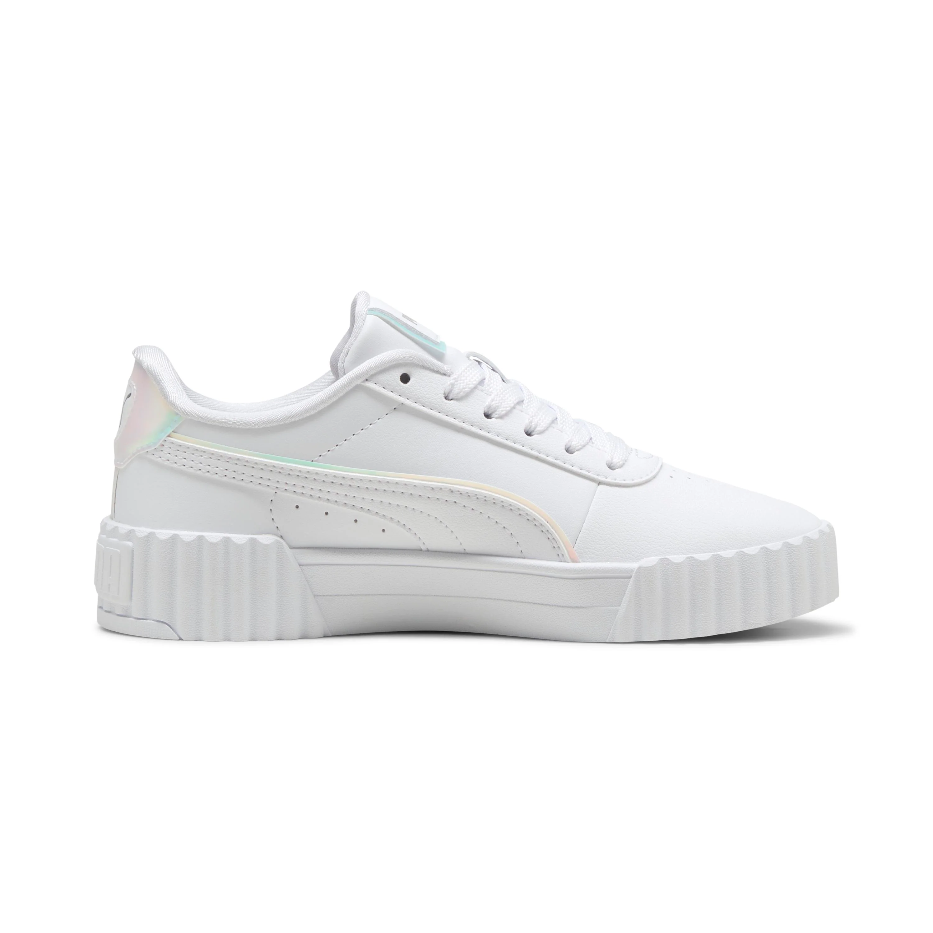 Sneakers da ragazza bianche con dettaglio effetto iridescente Puma Carina 3.0 Holo 2.0 - Image 2