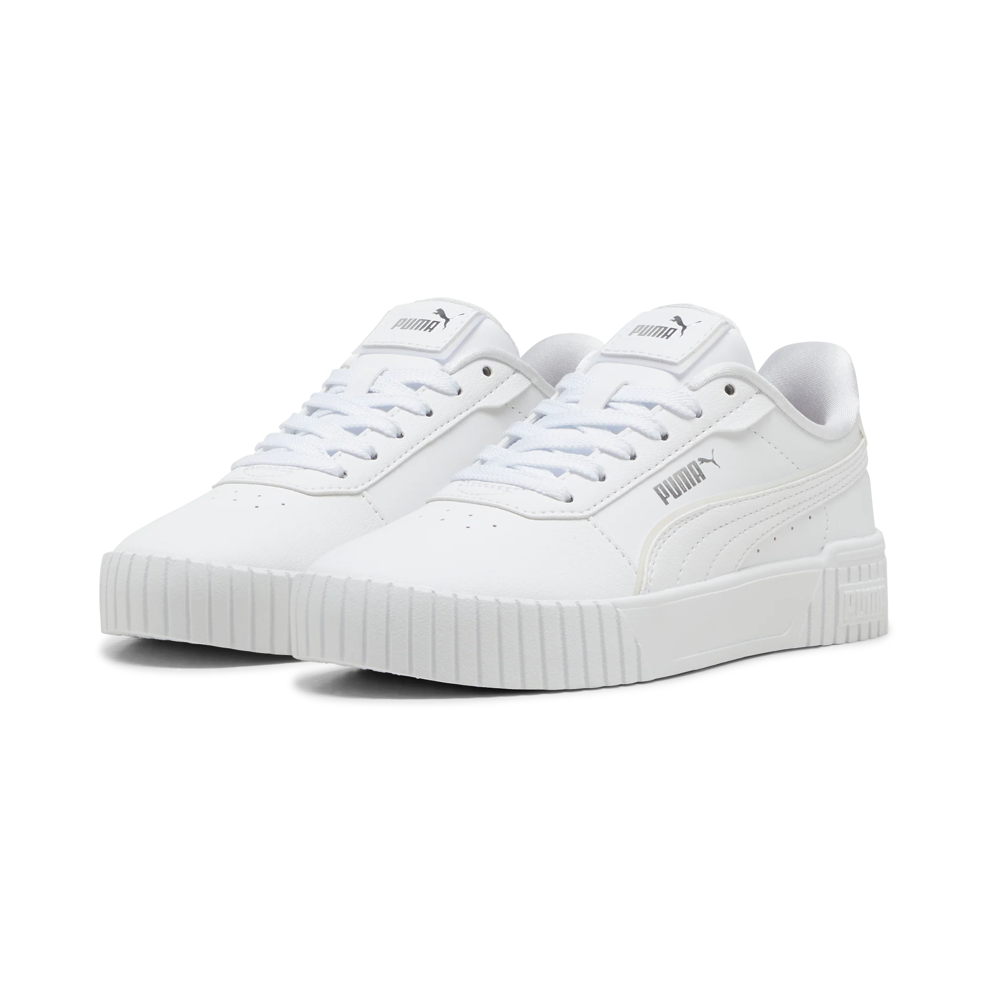 Sneakers da ragazza bianche con dettaglio sul tallone Puma Carina 2.0 Holo - Image 2