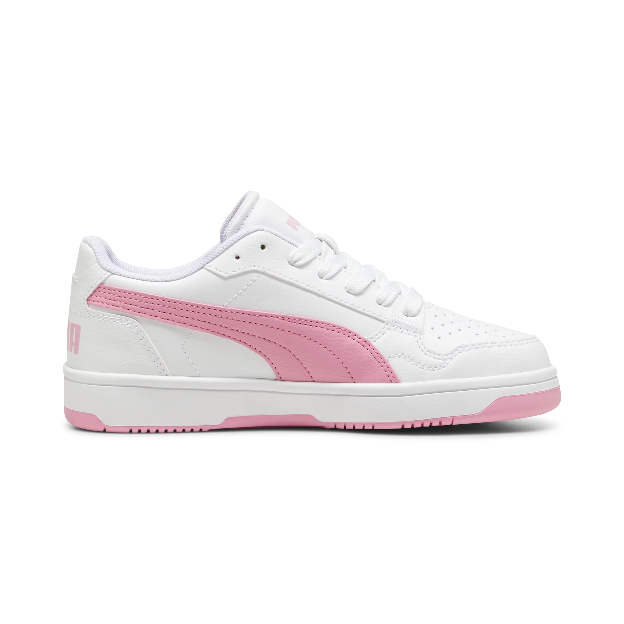 Sneakers da ragazza bianche con insertirosa Puma Reb-L - Image 5