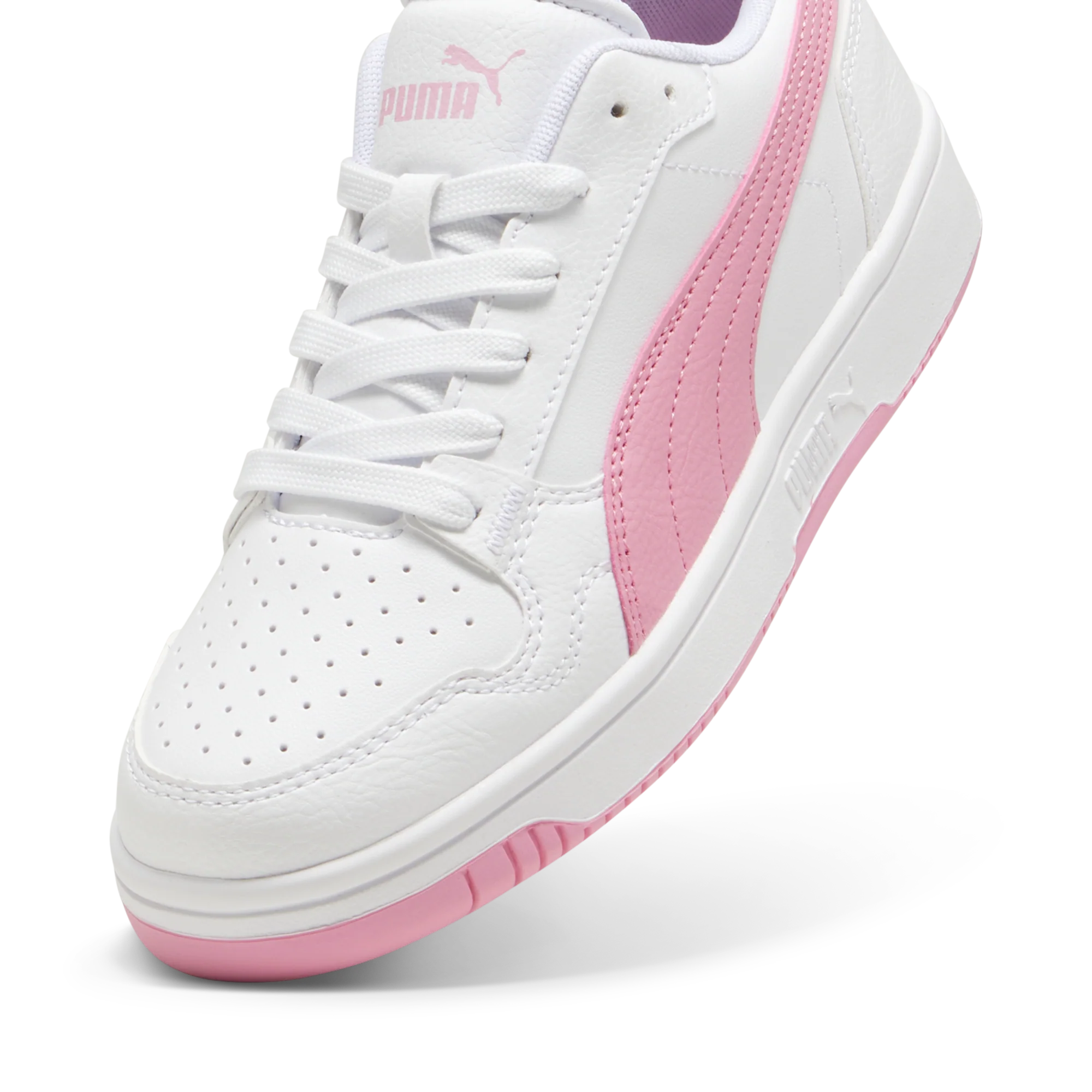 Sneakers da ragazza bianche con insertirosa Puma Reb-L - Image 6