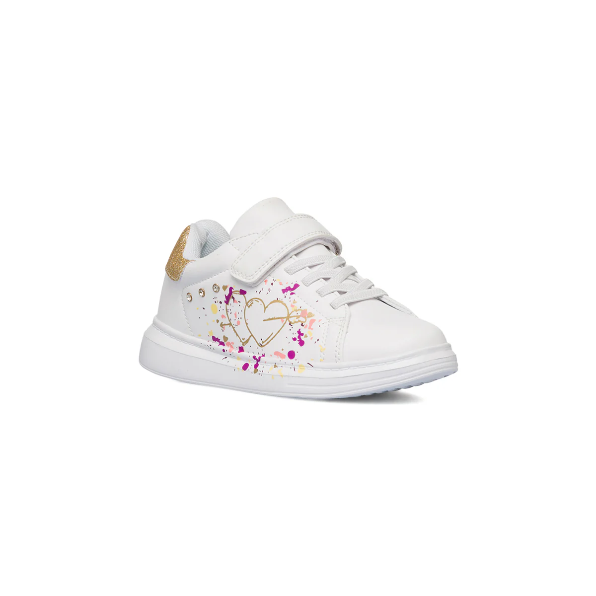 Sneakers da ragazza bianche con stampe e glitter Le scarpe di Alice - Image 2