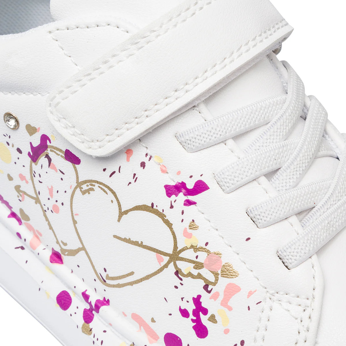 Sneakers da ragazza bianche con stampe e glitter Le scarpe di Alice - Image 5
