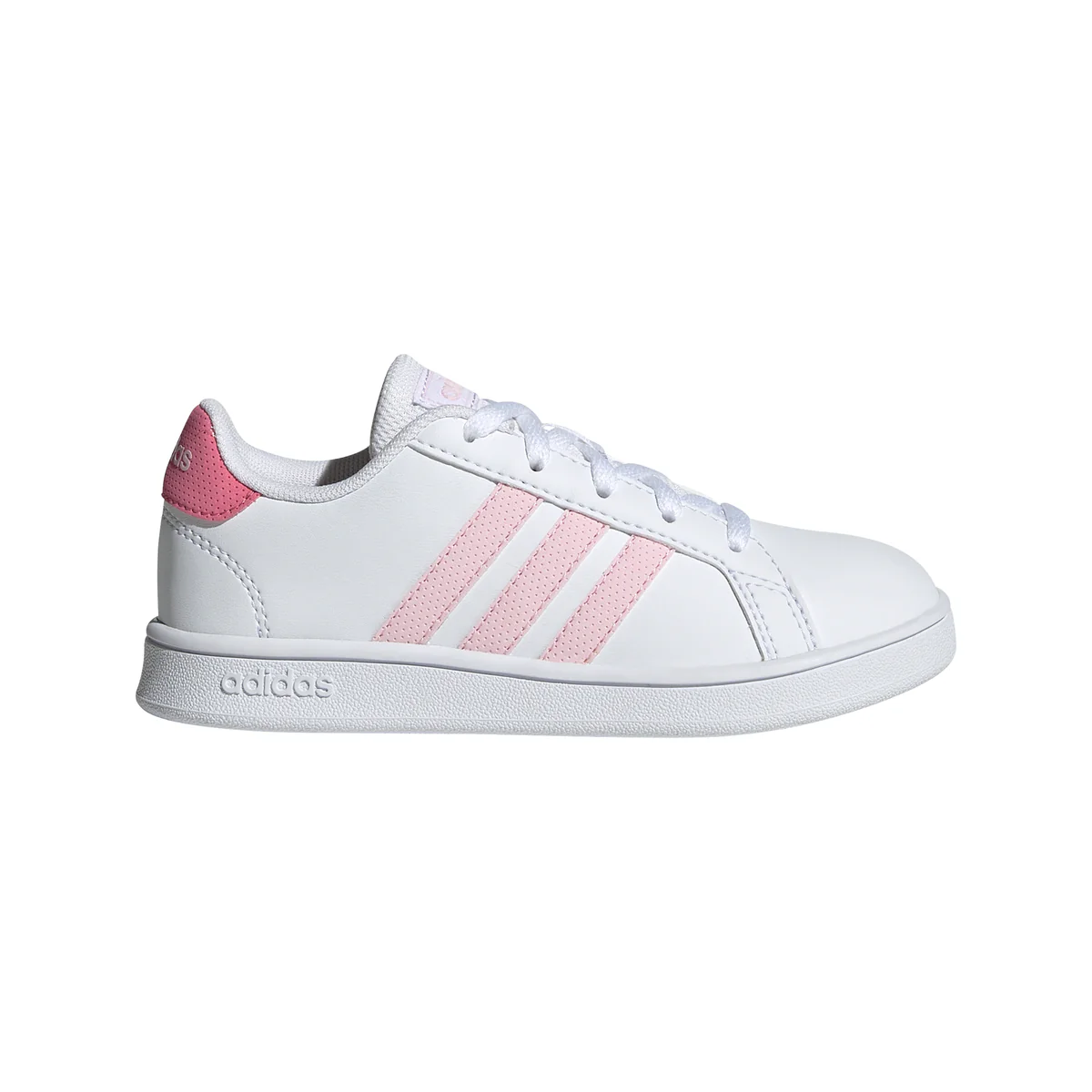 Sneakers da ragazza bianche con strisce a contrasto adidas Grand Court