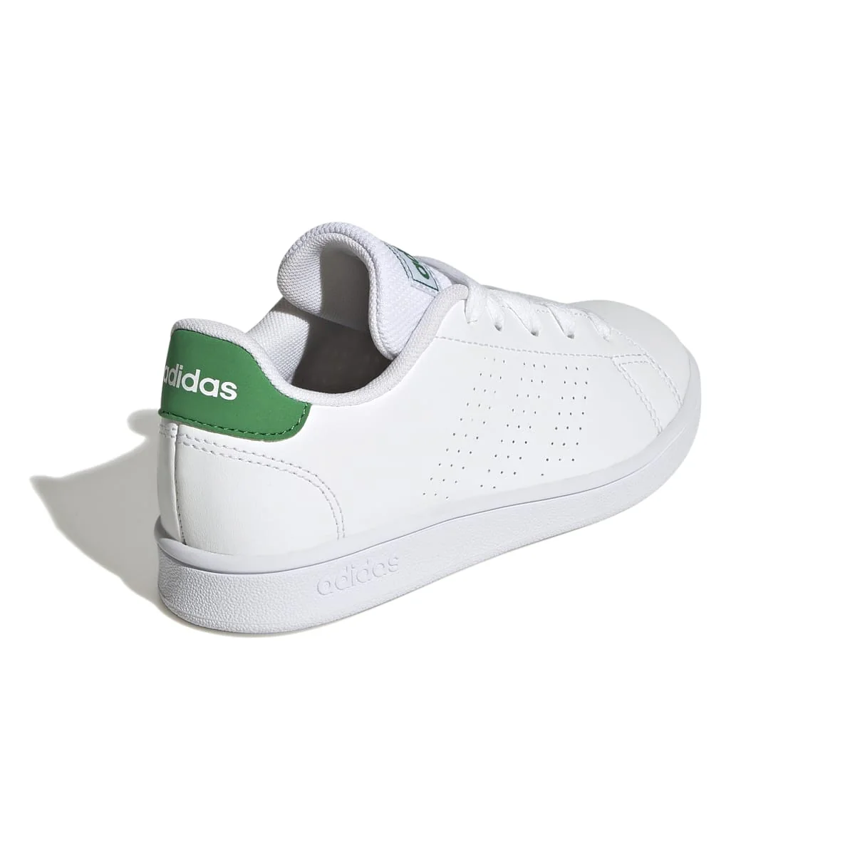Sneakers da ragazza bianche con strisce traforate adidas Advantage K - Image 6