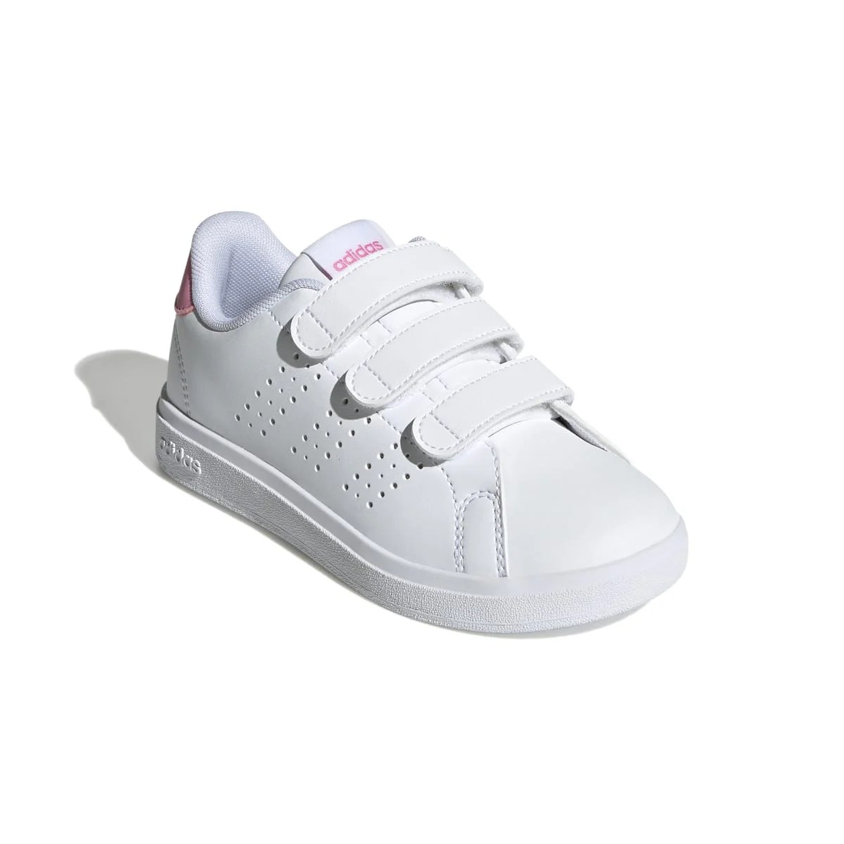 Sneakers da ragazza bianche e rose con tripla chiusura strappo Advantage 2.0 adidas - Image 8