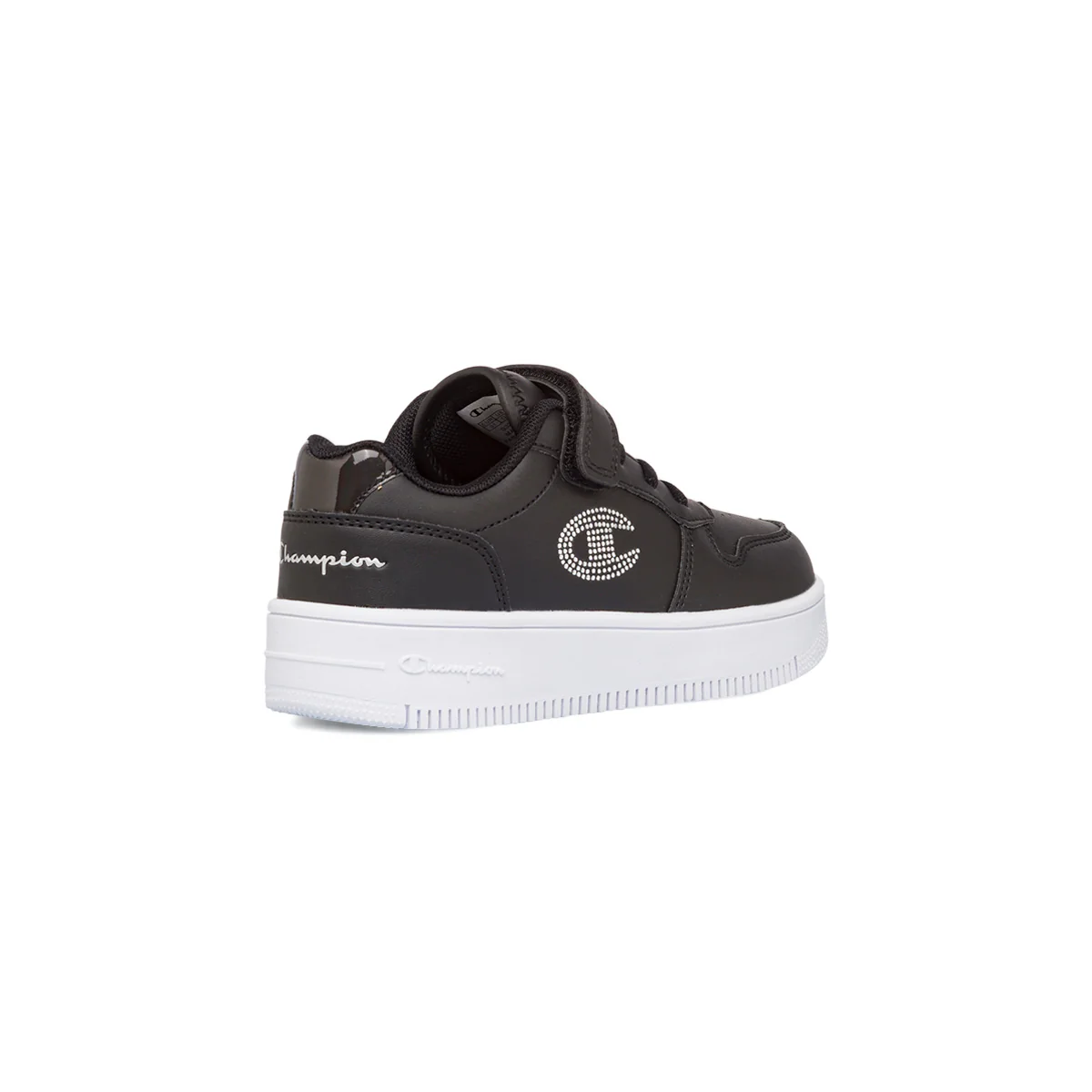 Sneakers da ragazza nere con dettaglio glitter Champion Rebound Plaform - Image 3