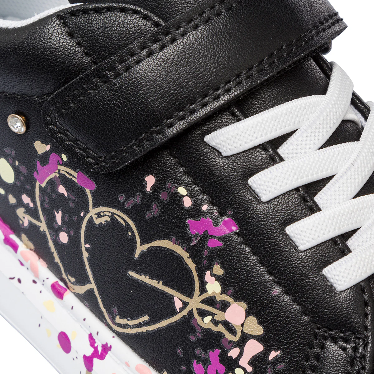 Sneakers da ragazza nere con stampe e glitter Le scarpe di Alice - Image 5