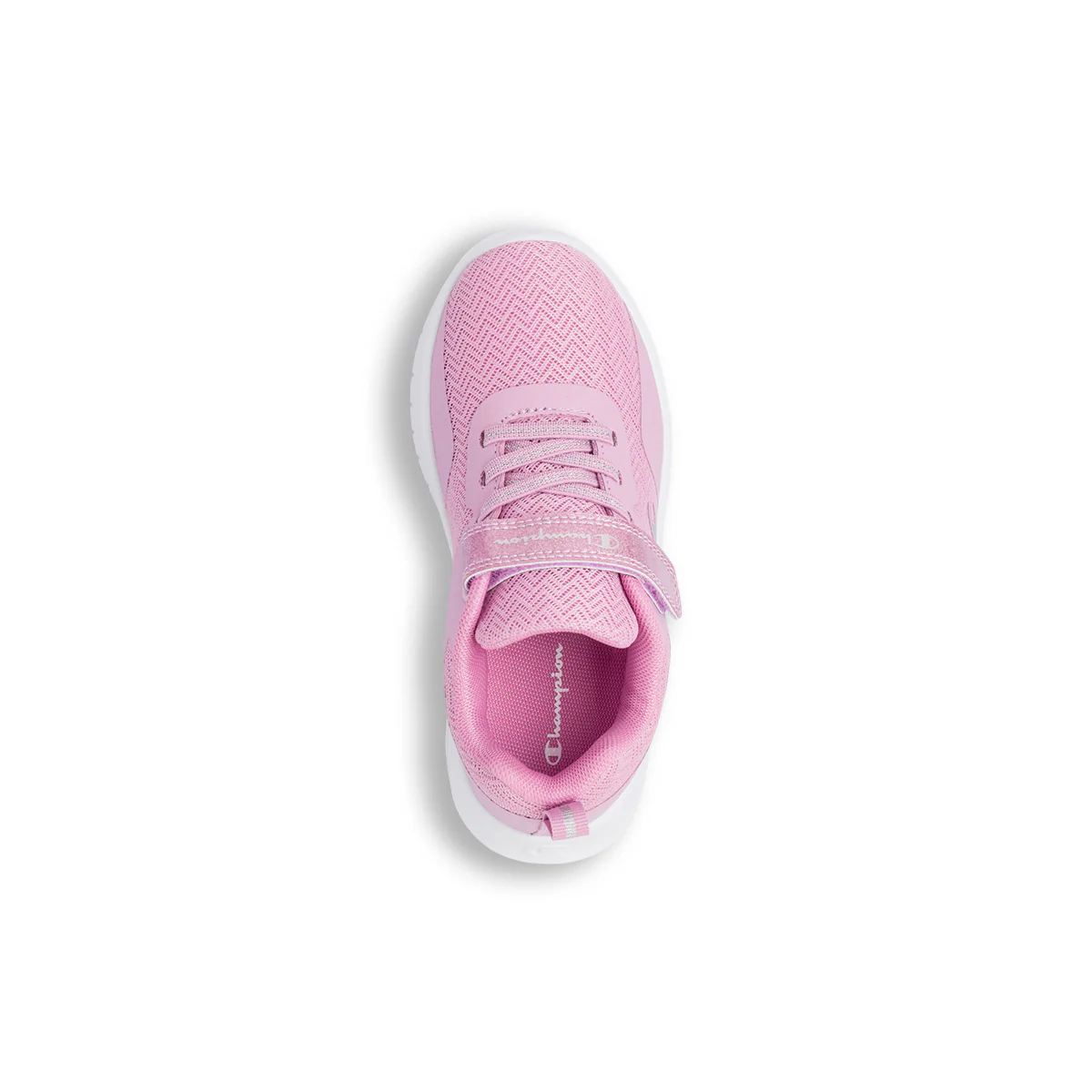 Sneakers da ragazza rosa con glitter e logo Champion Softy Evolve - Image 6