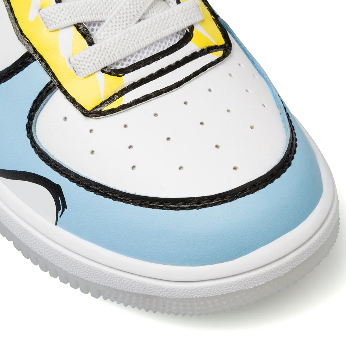 Sneakers da ragazzo bianche con dettagli azzurri blu e gialli Space Boy - Image 6