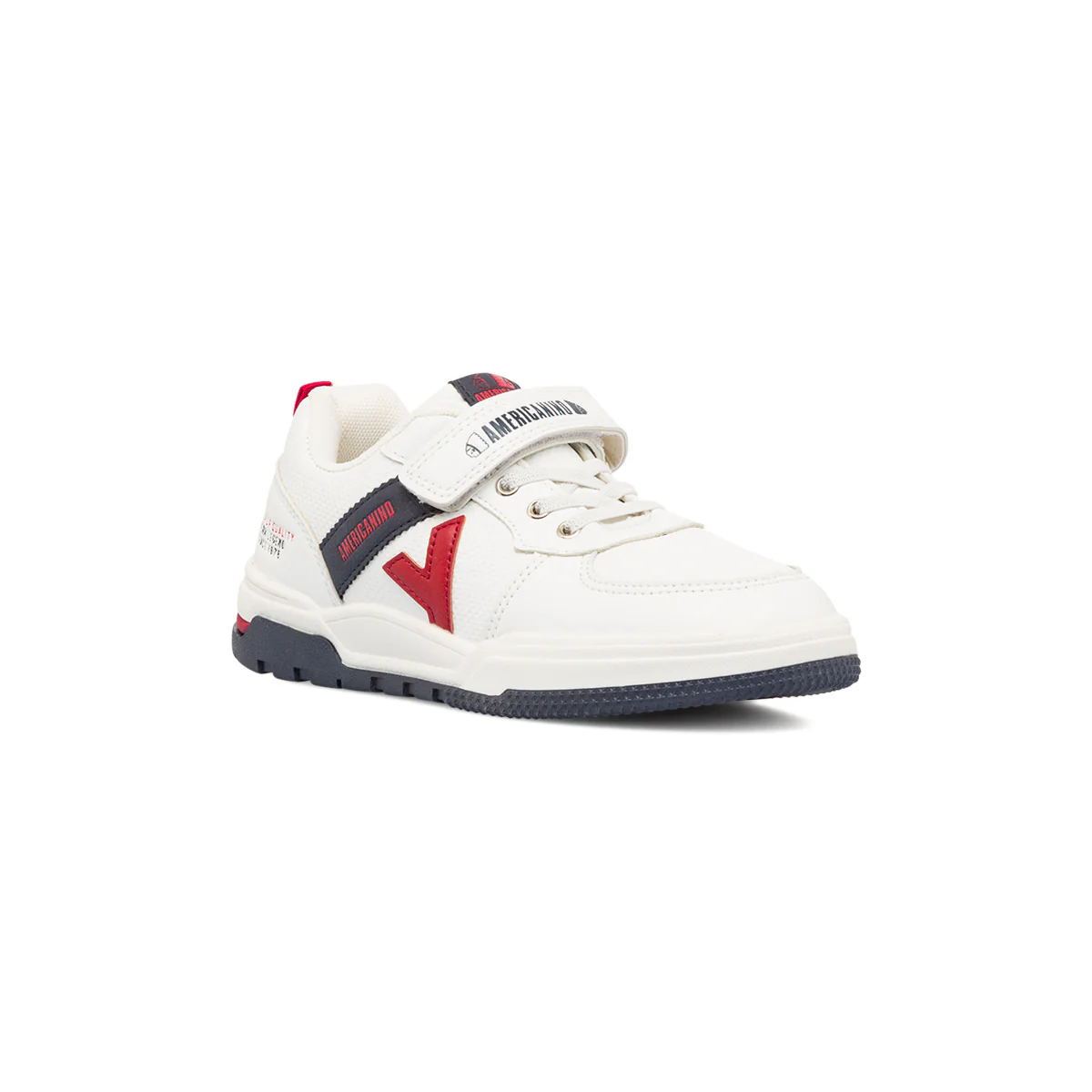 Sneakers da ragazzo bianche con dettagli blu e rossi Americanino - Image 2