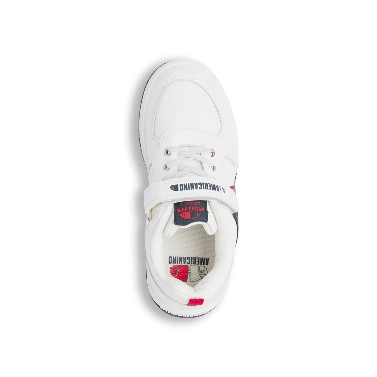 Sneakers da ragazzo bianche con dettagli blu e rossi Americanino - Image 6