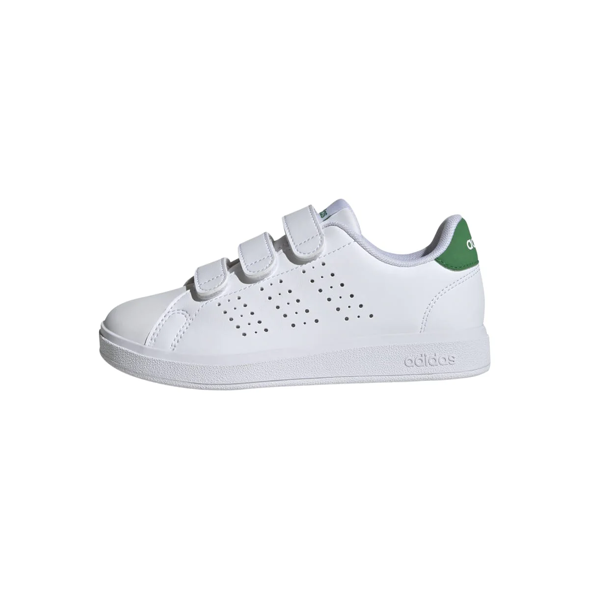 Sneakers da ragazzo bianche con dettagli verdi Advantage Base 2.0 adidas - Image 3