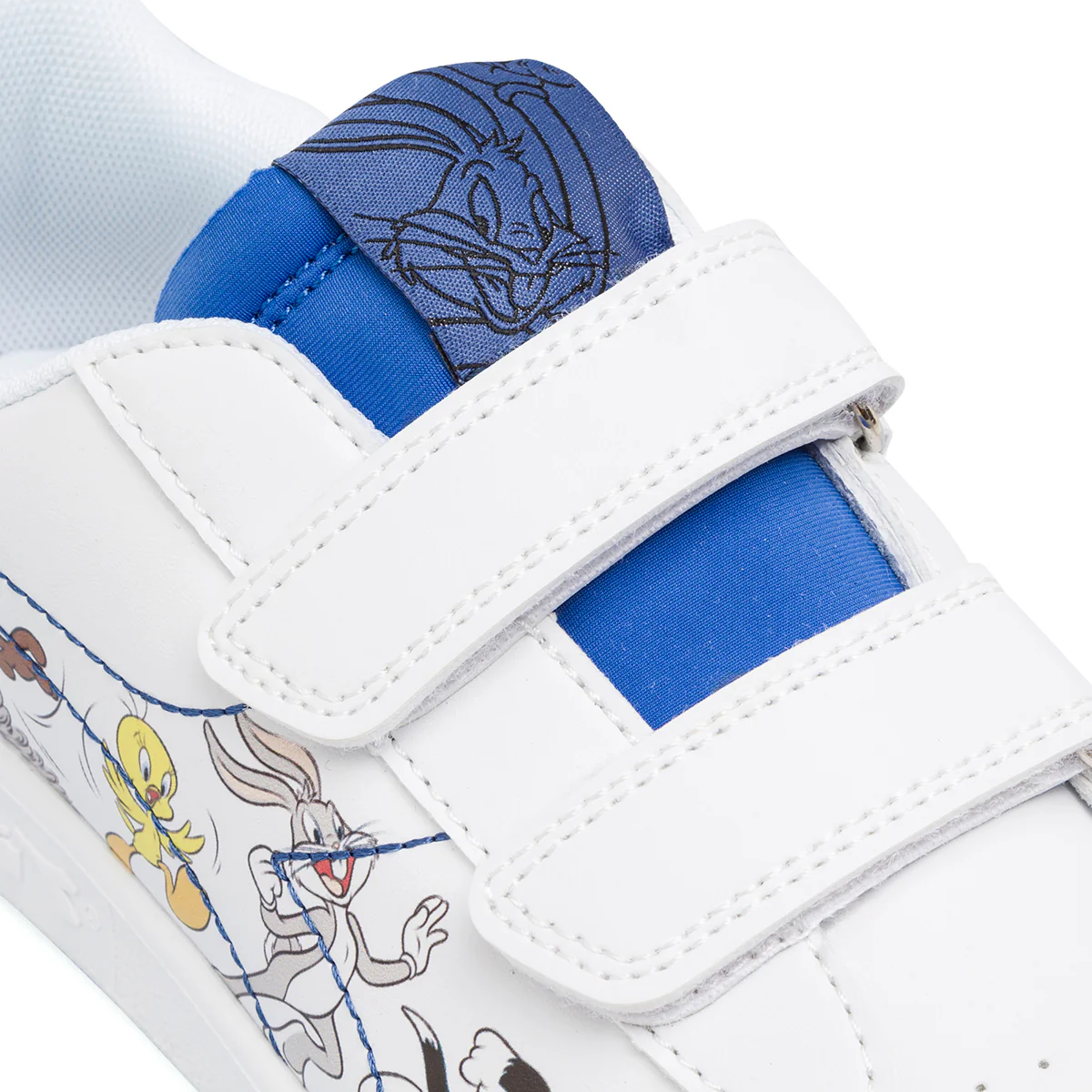 Sneakers da ragazzo bianche e blu Diadora Game con stampa Looney Tunes - Image 5