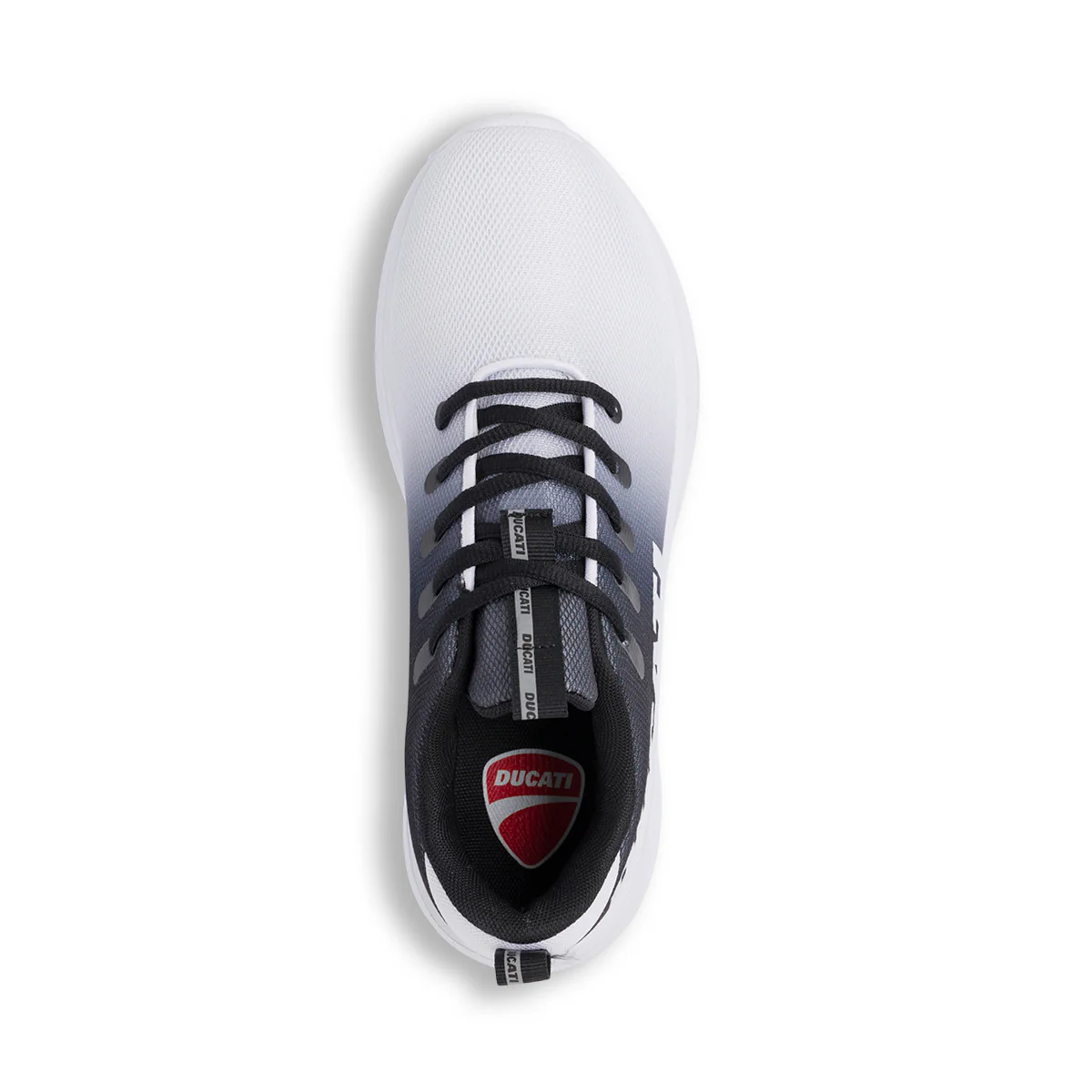 Sneakers da ragazzo bianche e nere con logo Ducati - Image 6
