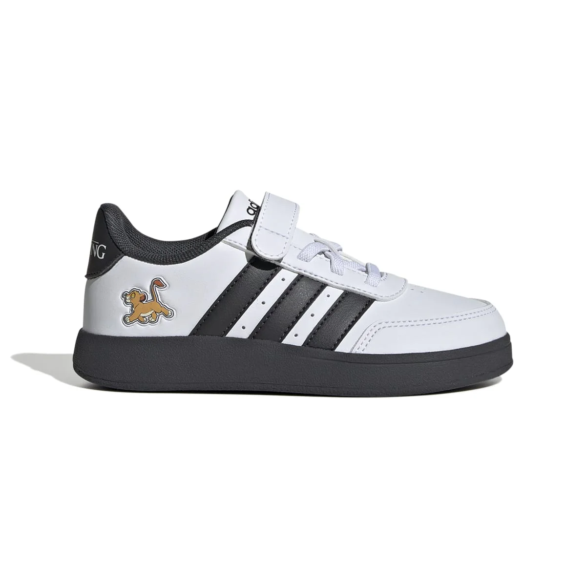 Sneakers da ragazzo bianche e nere con stampe Re Leone adidas Breaknet LionKing
