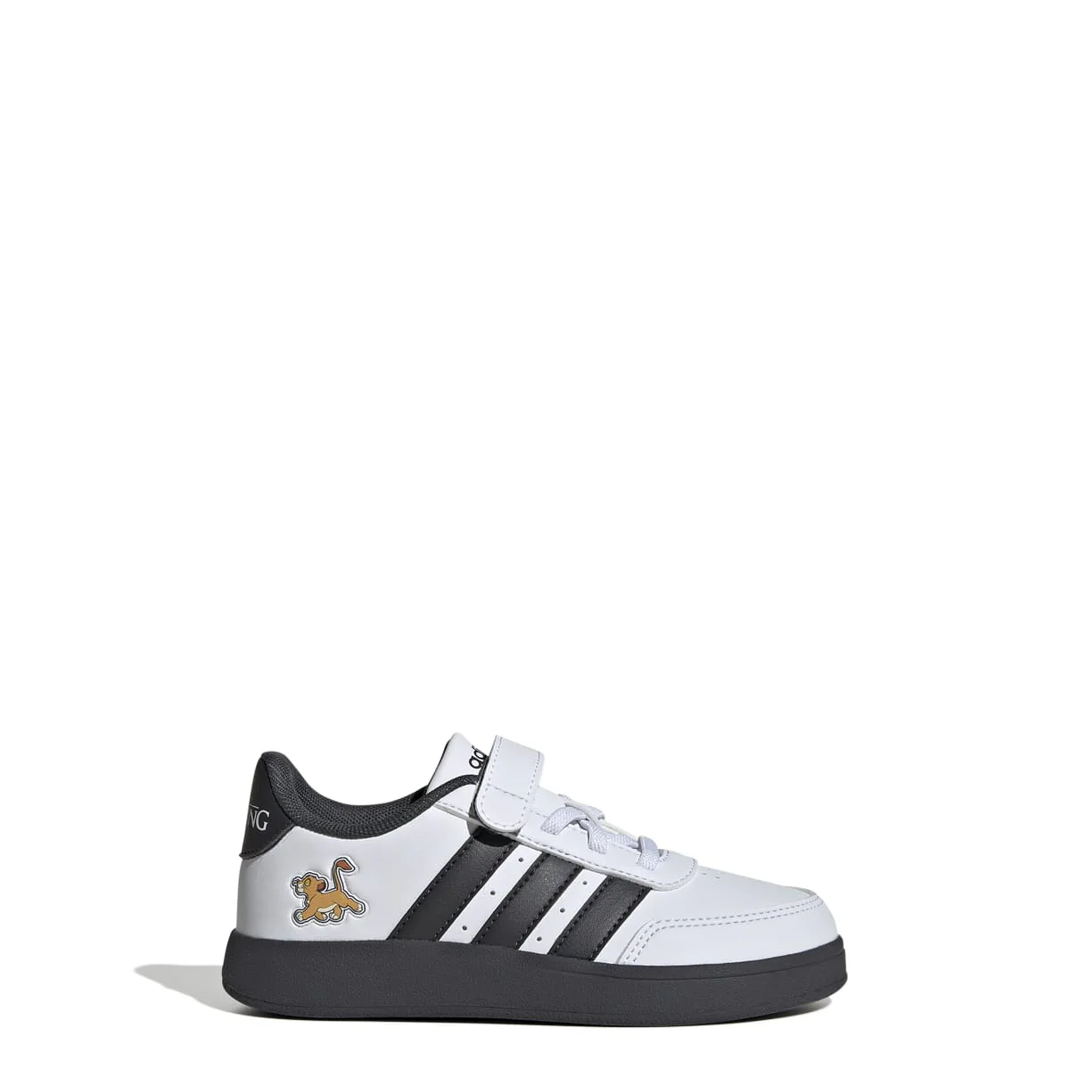 Sneakers da ragazzo bianche e nere con stampe Re Leone adidas Breaknet LionKing - Image 4