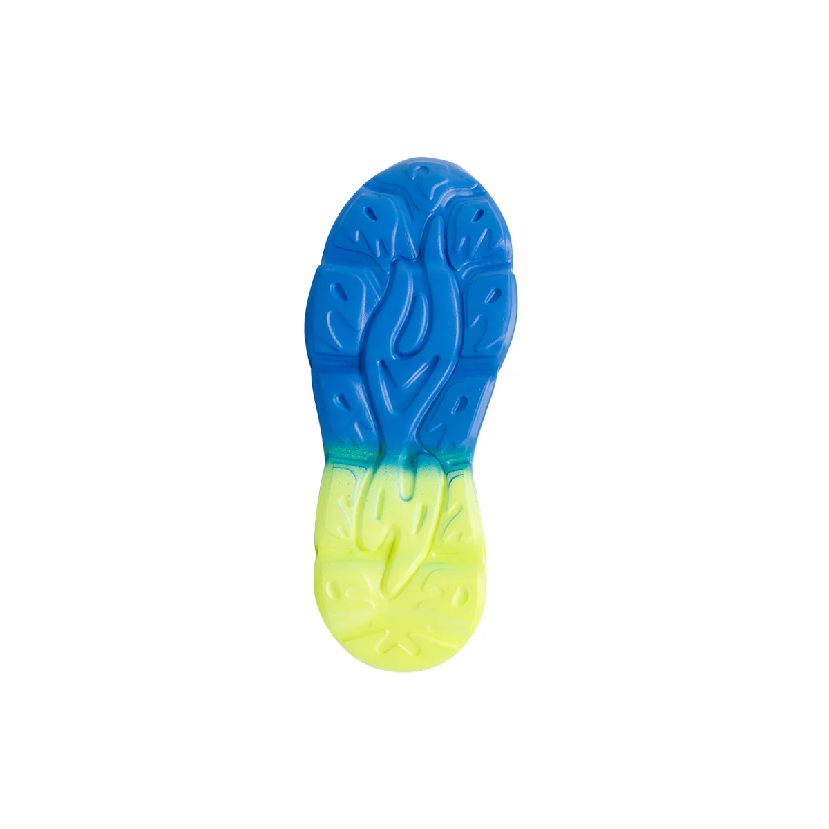 Sneakers da ragazzo blu giallo fluo e nere con luci nella suola Space Boy - Image 4