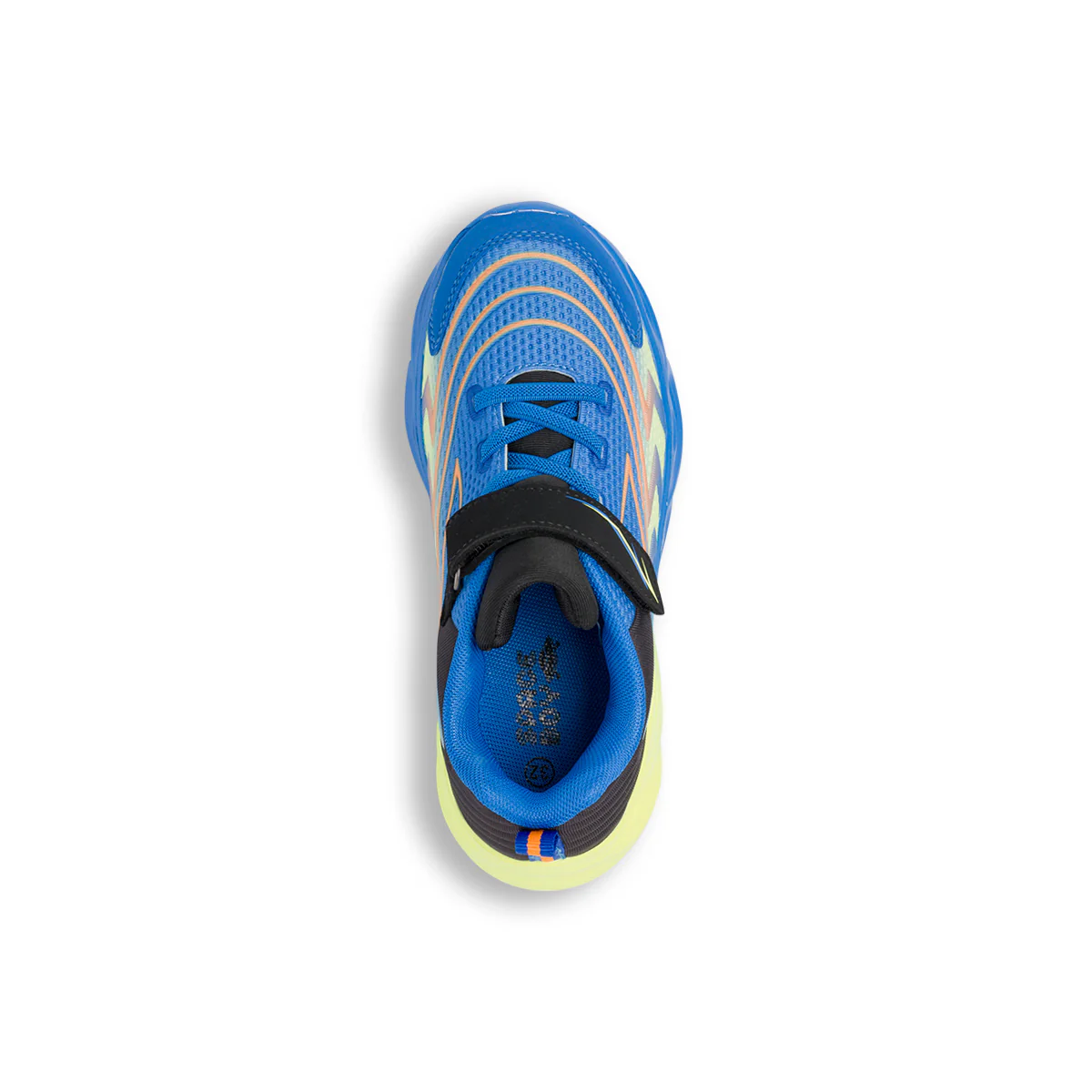 Sneakers da ragazzo blu giallo fluo e nere con luci nella suola Space Boy - Image 6