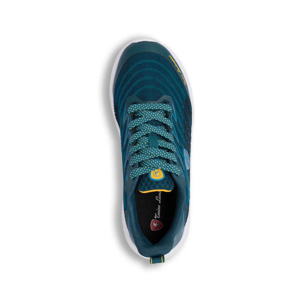 Sneakers da ragazzo blu ottanio e nere con dettagli gialli e logo Tonino Lamborghini - Image 5