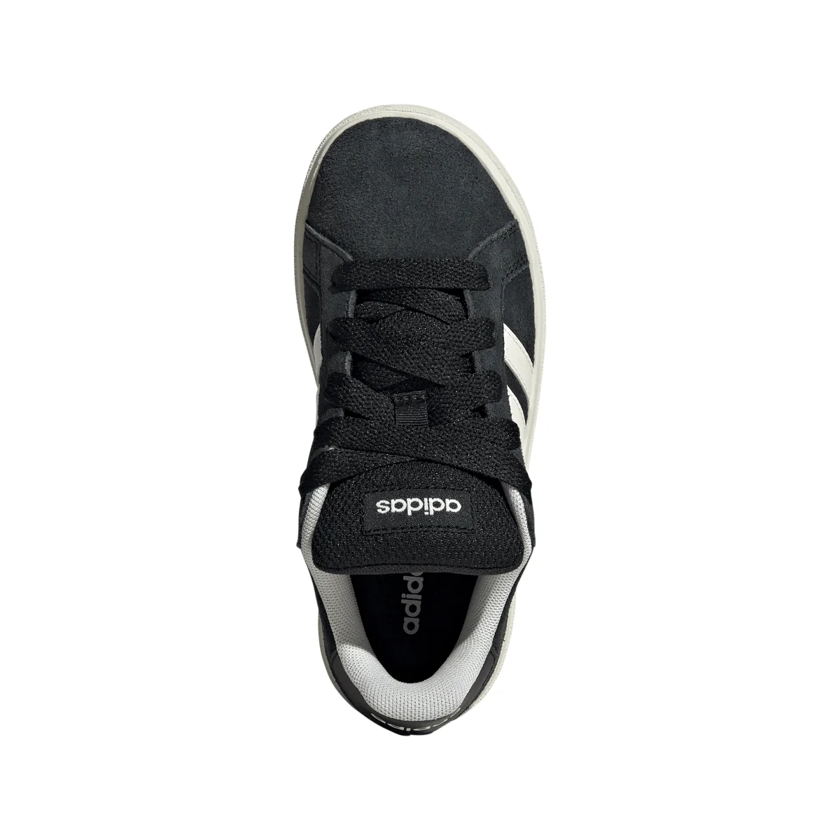 Sneakers da ragazzo e ragazza nere in pelle effetto scamosciato adidas Grand Court 00s - Image 3