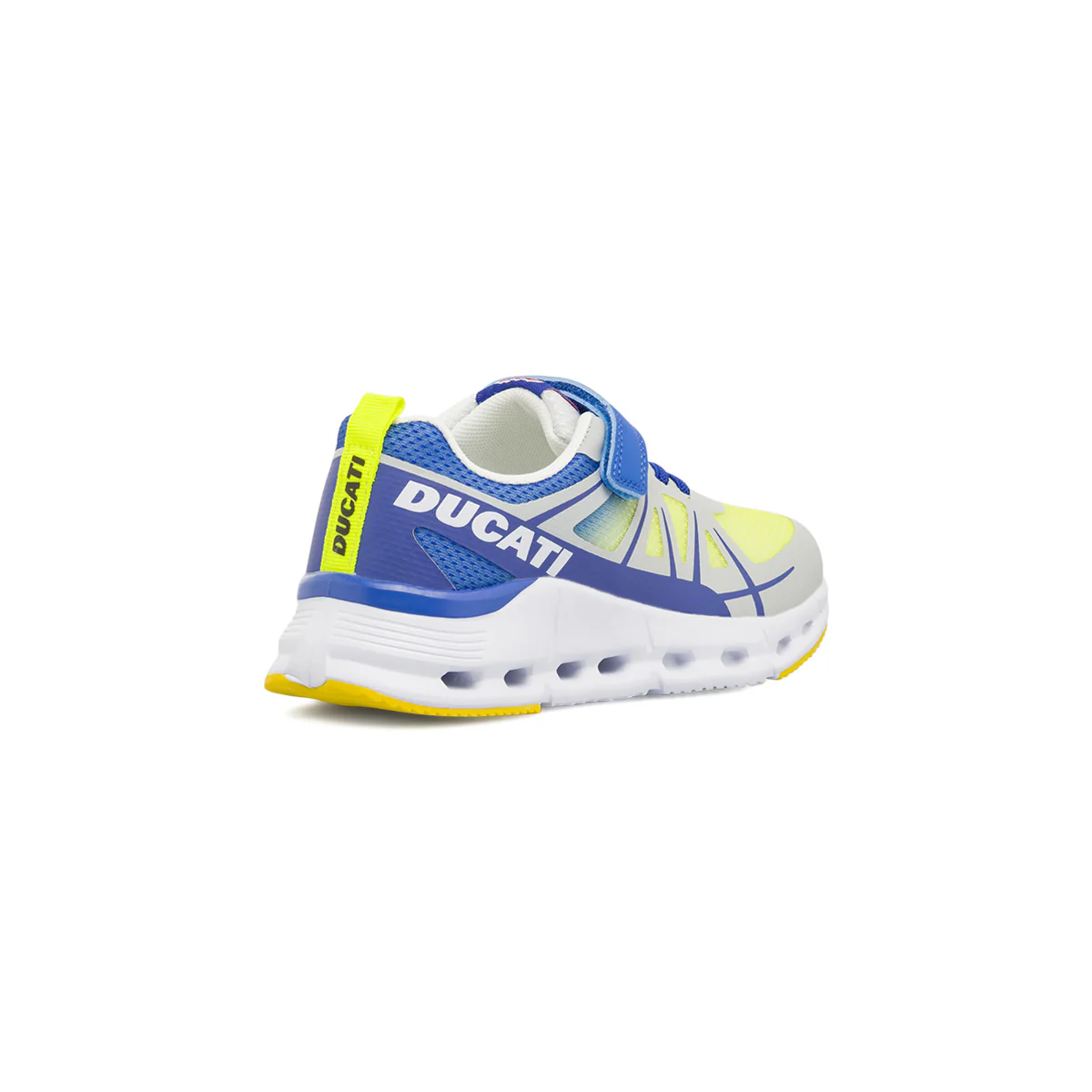 Sneakers da Ragazzo grigie e blu con strappo e lacci elastici Ducati - Image 3