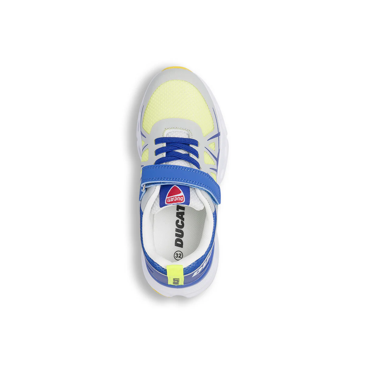 Sneakers da Ragazzo grigie e blu con strappo e lacci elastici Ducati - Image 6