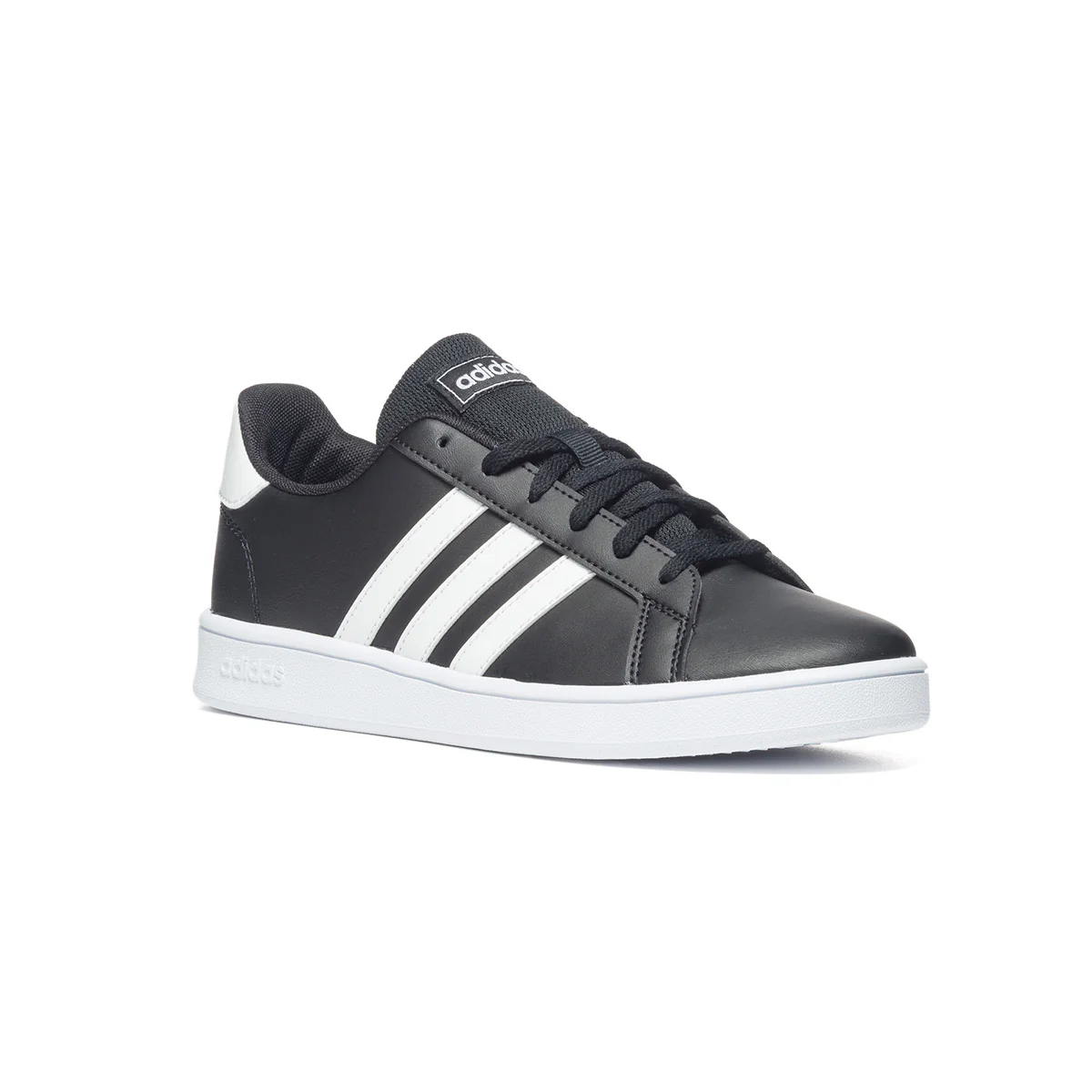 Sneakers da ragazzo nere con strisce a contrasto adidas Grand Court - Image 2