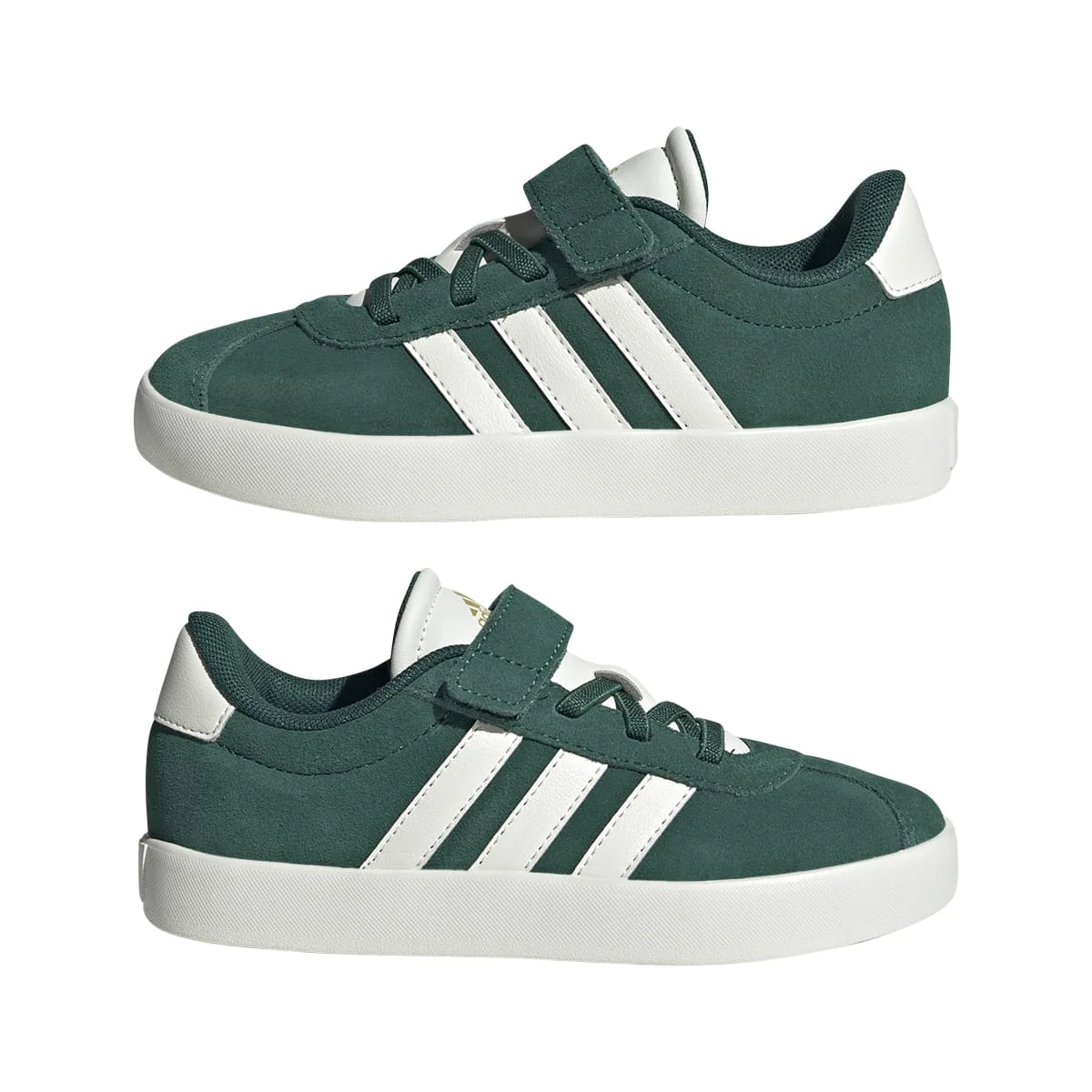 Sneakers da ragazzo verdi con logo adidas VL Court 3.0 - Image 2