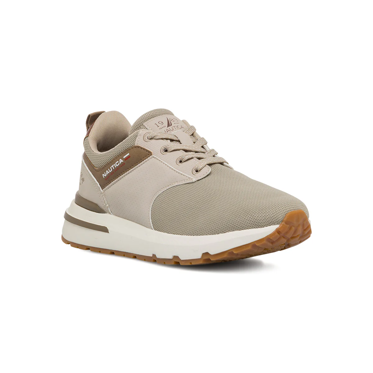 Sneakers da uomo beige con dettagli traforati Nautica Jeans Bonn - Image 2