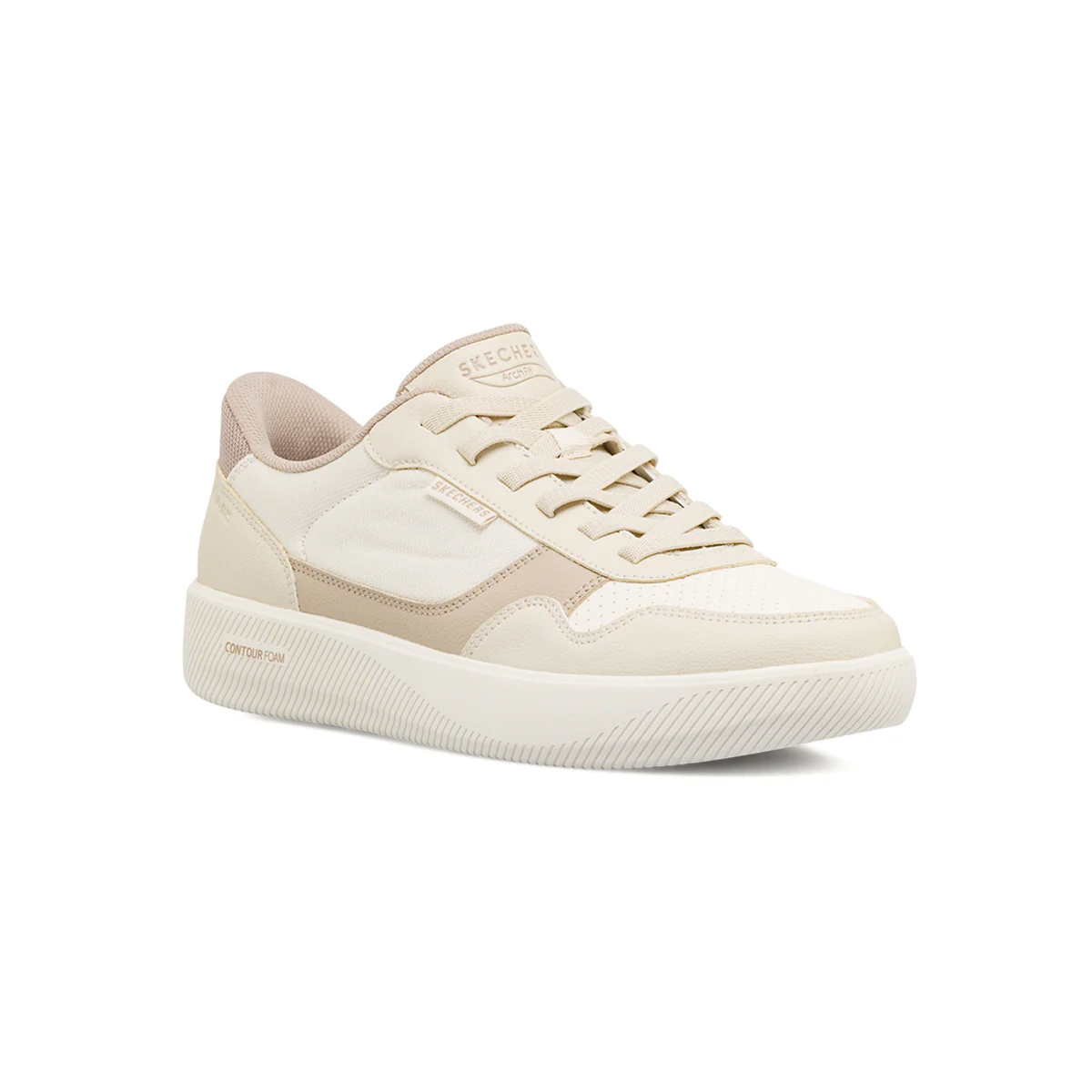 Sneakers da Uomo beige con lacci elastici Skechers Slip-ins Arch Fit - Image 2