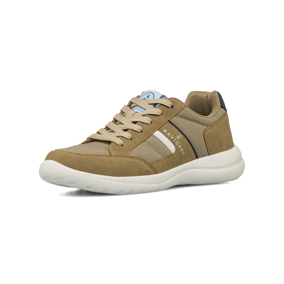 Sneakers da Uomo beige in tessuto ed effetto scamosciato Navigare - Image 2