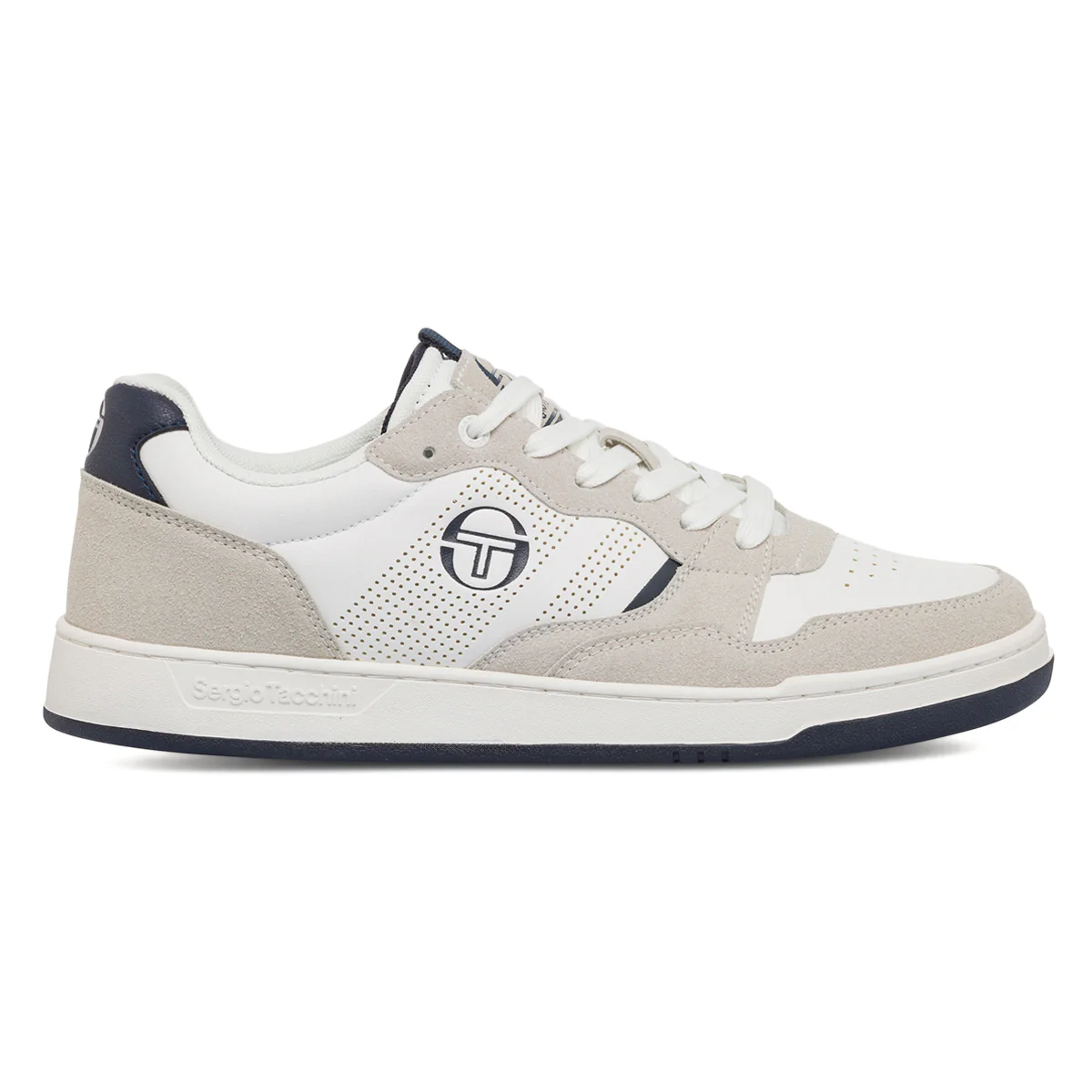 Sneakers da uomo bianche, blu e grigie Sergio Tacchini Pisa