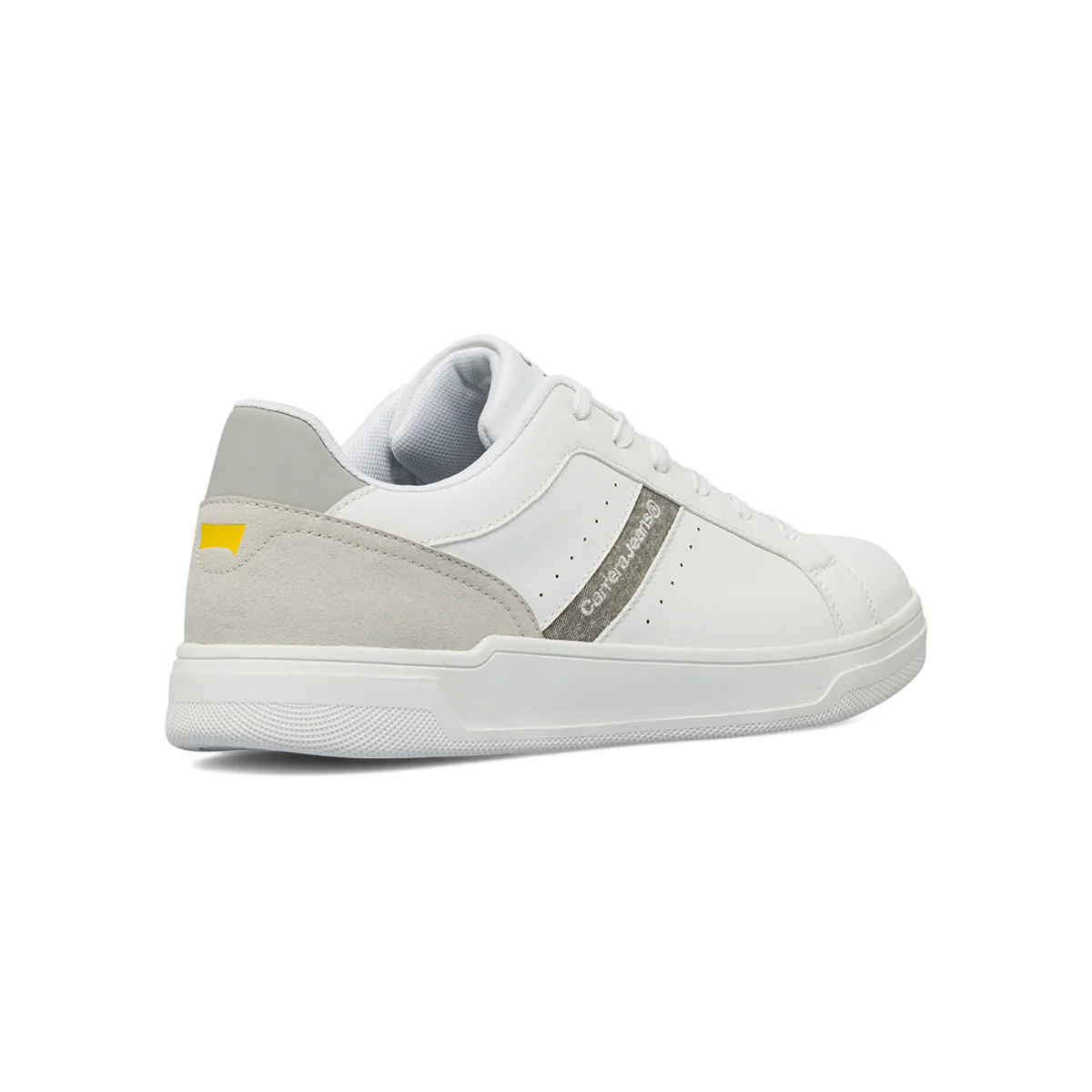 Sneakers da uomo bianche con banda laterale grigia Carrera - Image 3