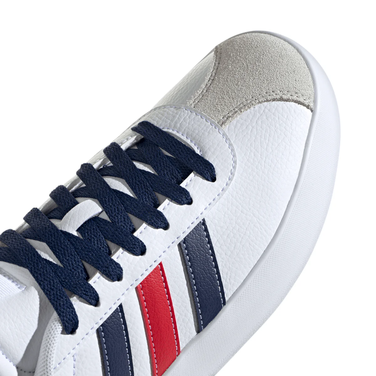 Sneakers da uomo bianche con dettagli blu e rossi adidas VL Court 3.0 - Image 6