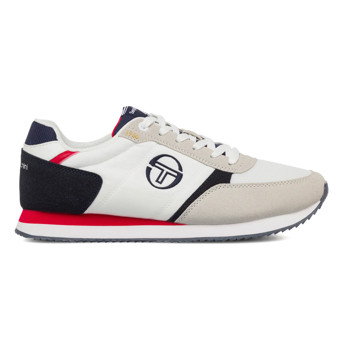 Sneakers da uomo bianche con dettagli blu e rossi Sergio Tacchini Bergamo