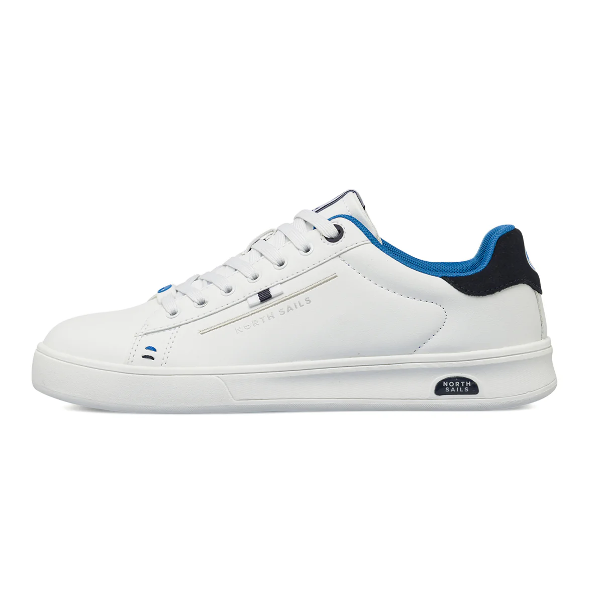 Sneakers da uomo bianche con dettagli e logo a contrasto North Sails