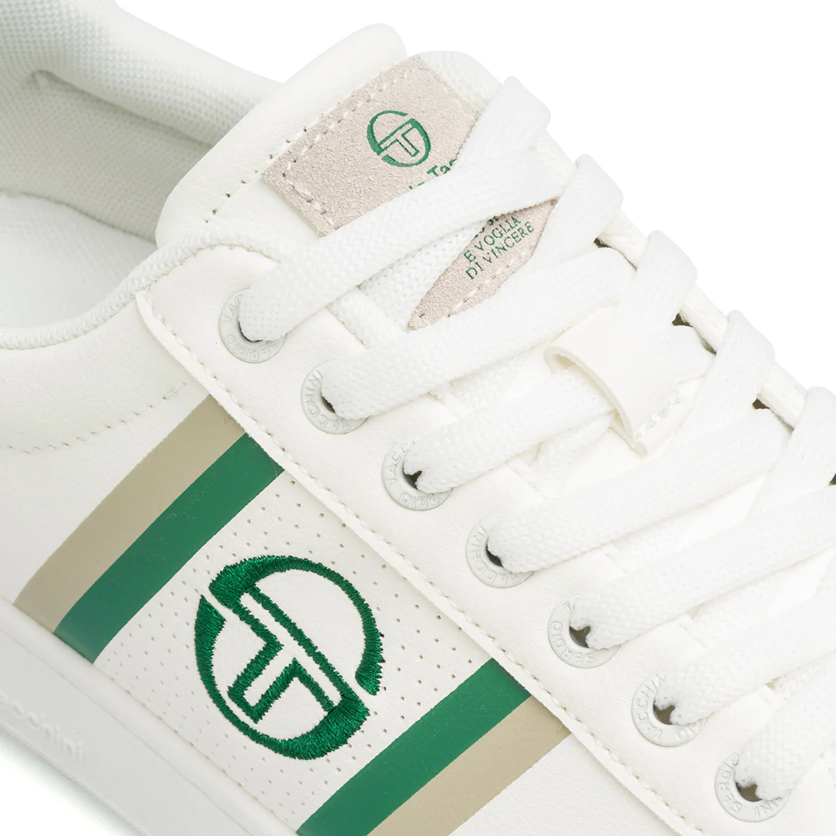 Sneakers da uomo bianche con dettagli verdi e grigi Sergio Tacchini Nizza - Image 5