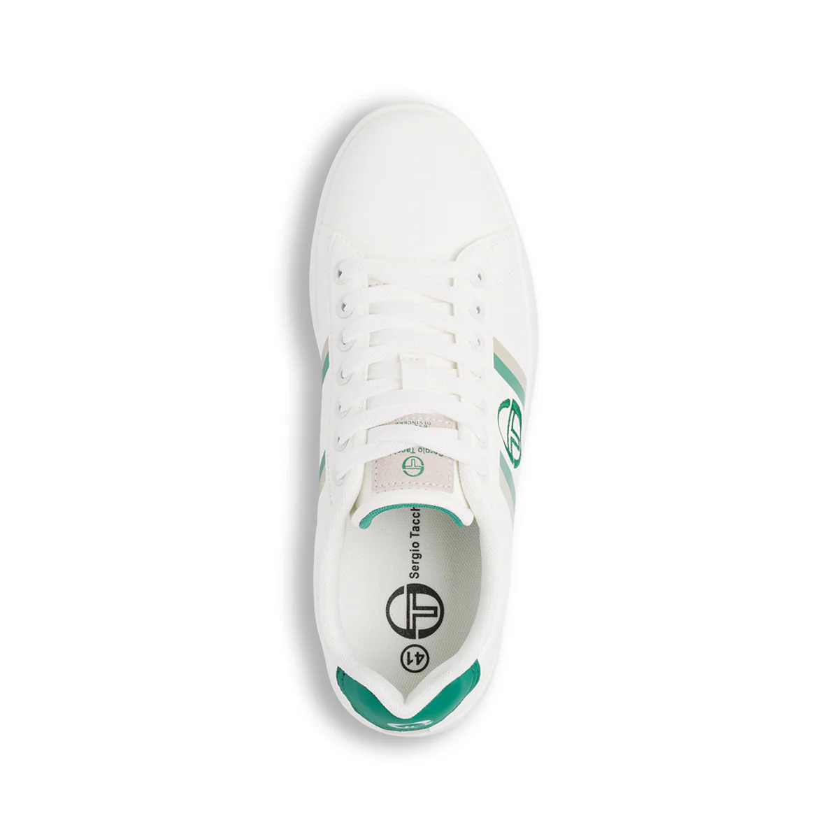 Sneakers da uomo bianche con dettagli verdi e grigi Sergio Tacchini Nizza - Image 6