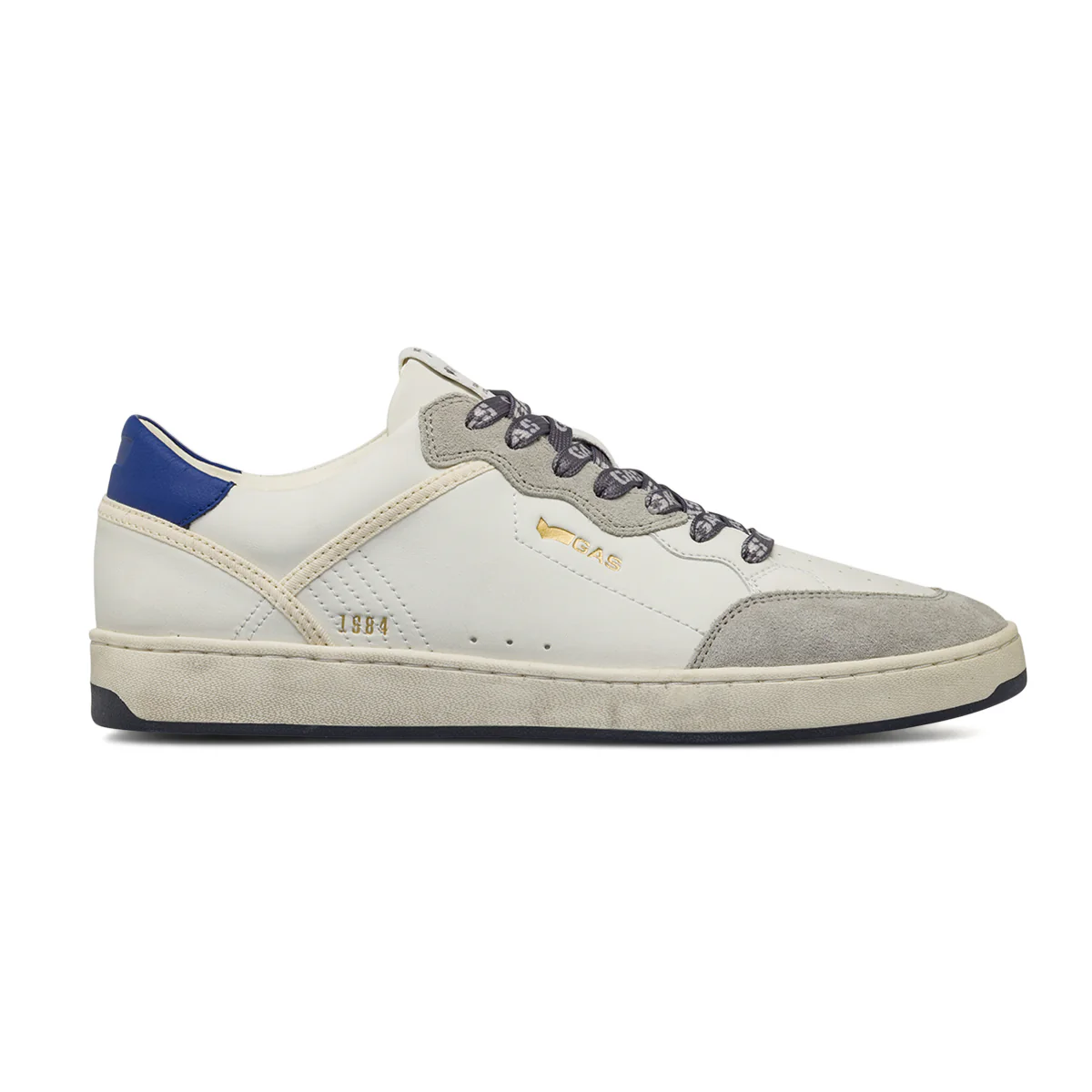 Sneakers da Uomo bianche con inserti effetto scamosciato Gas