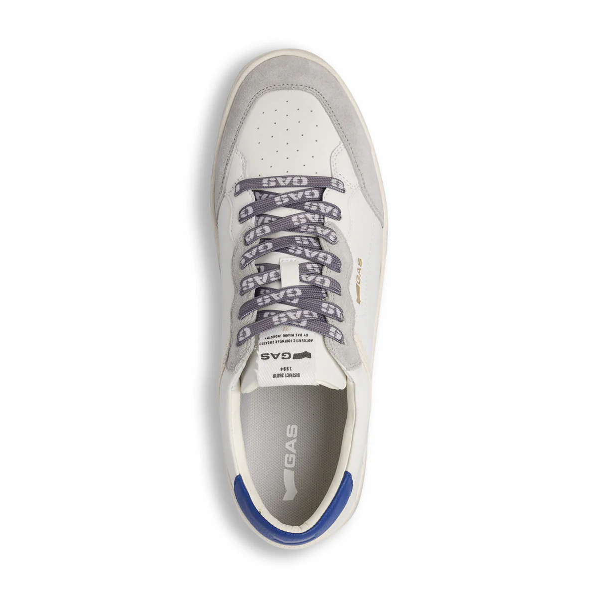Sneakers da Uomo bianche con inserti effetto scamosciato Gas - Image 5