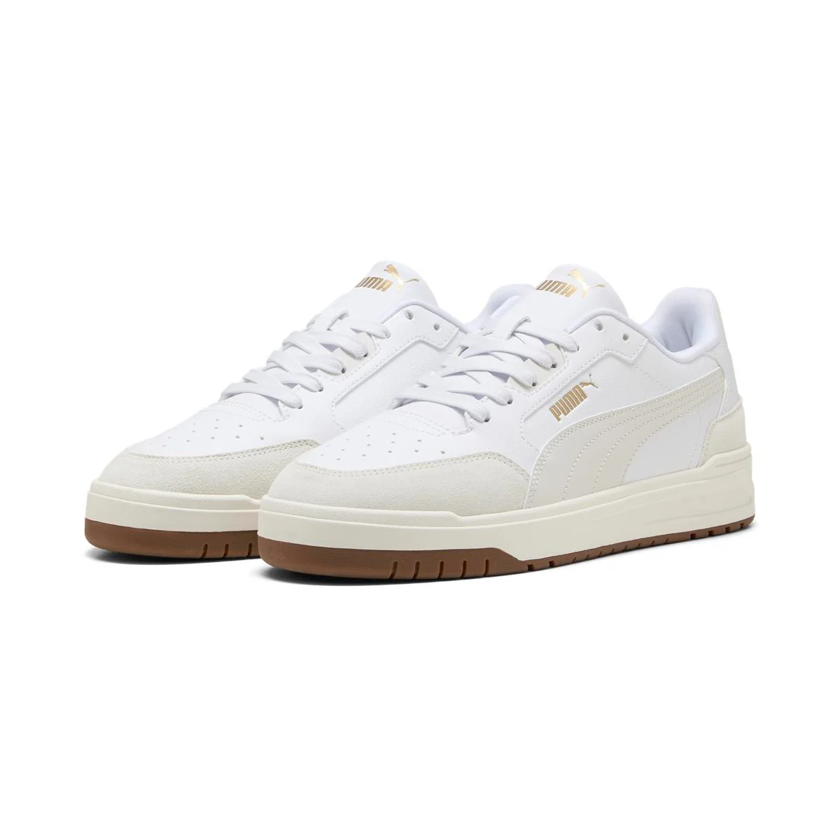 Sneakers da Uomo bianche con logo dorato Puma Shuffle Downtown
