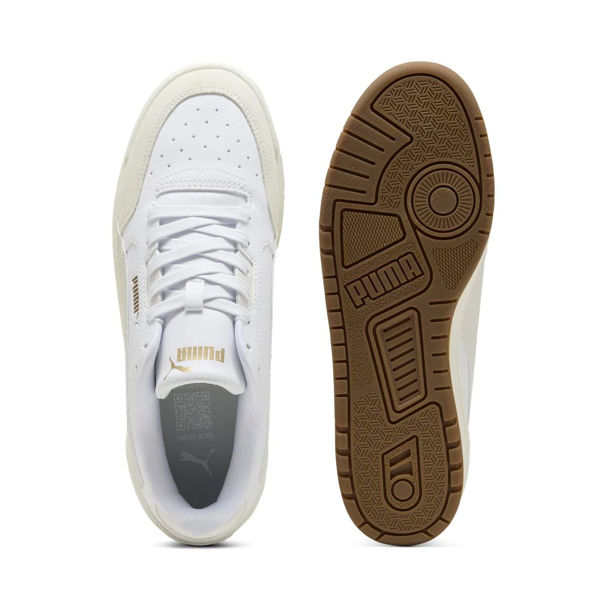 Sneakers da Uomo bianche con logo dorato Puma Shuffle Downtown - Image 5