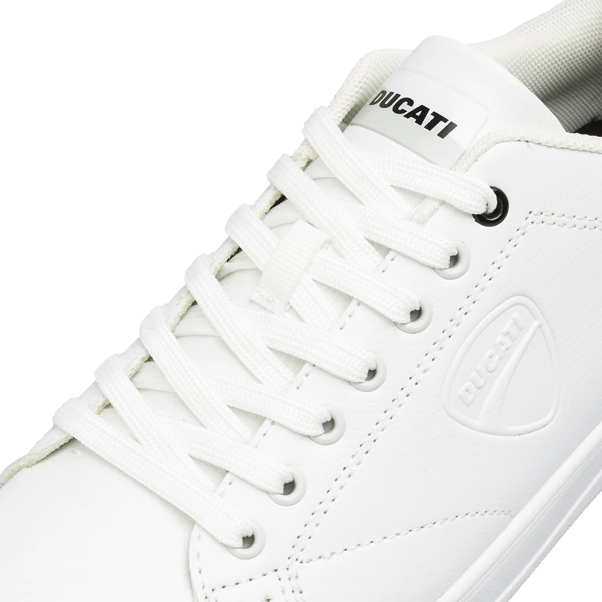 Sneakers da uomo bianche con logo in rilievo Ducati - Image 4