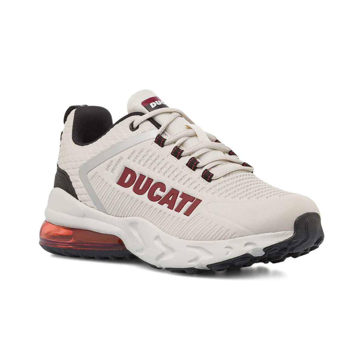 Sneakers da Uomo Bianche con Maxi Logo Rosso Ducati - Image 2