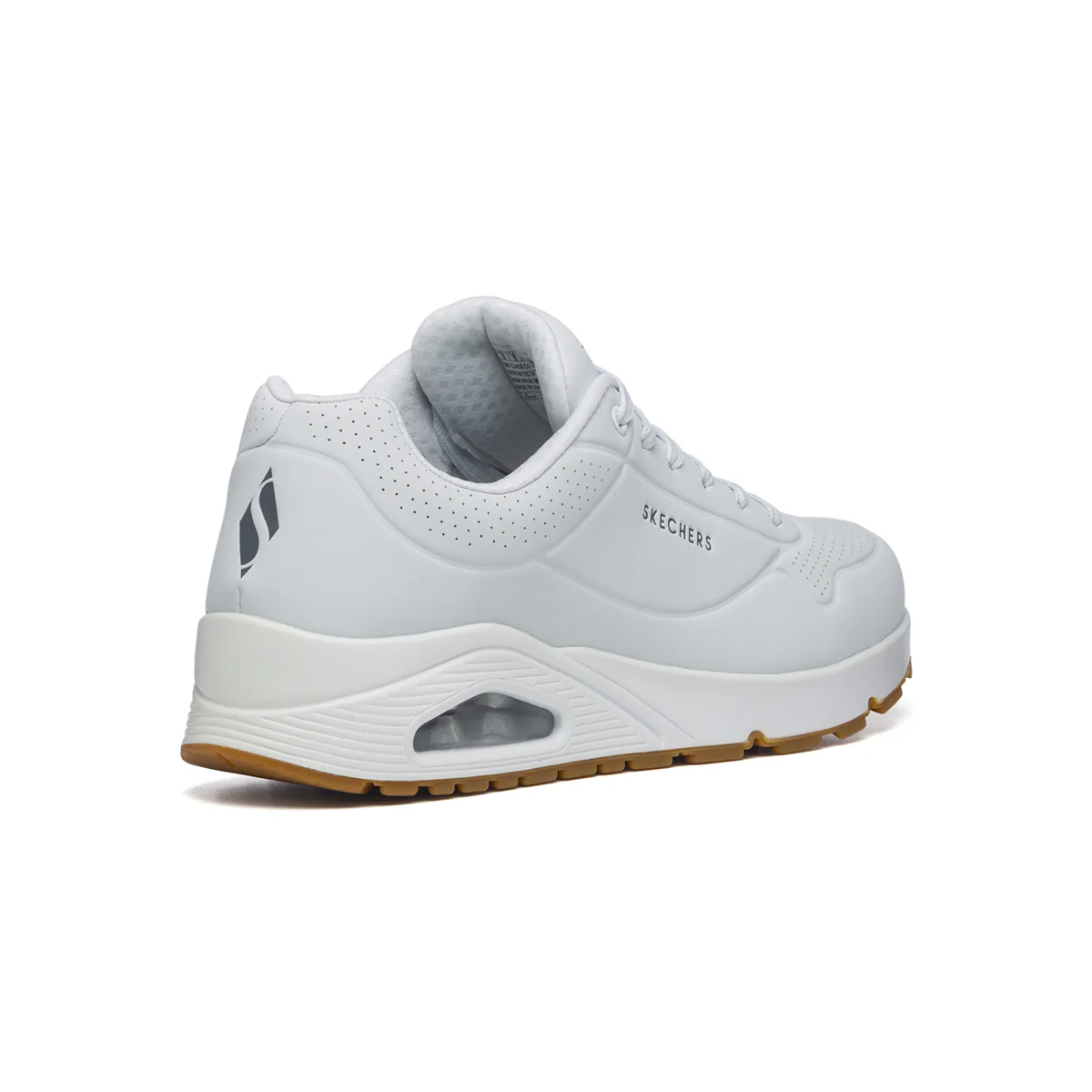 Sneakers da uomo bianche con suola ad aria Skechers Uno - Image 4