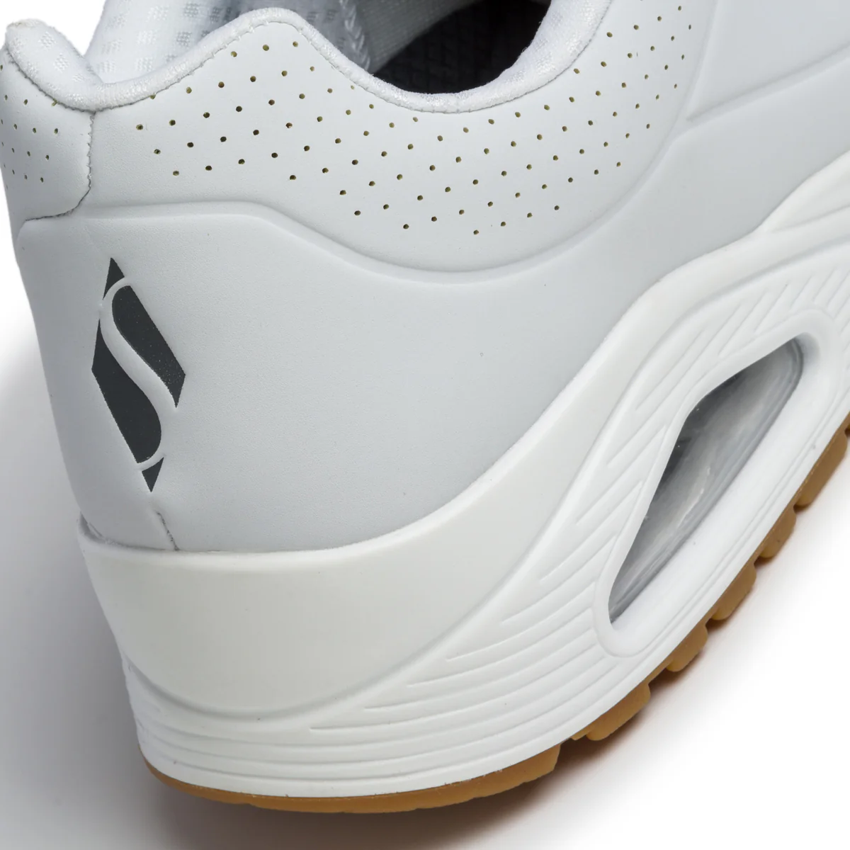 Sneakers da uomo bianche con suola ad aria Skechers Uno - Image 8