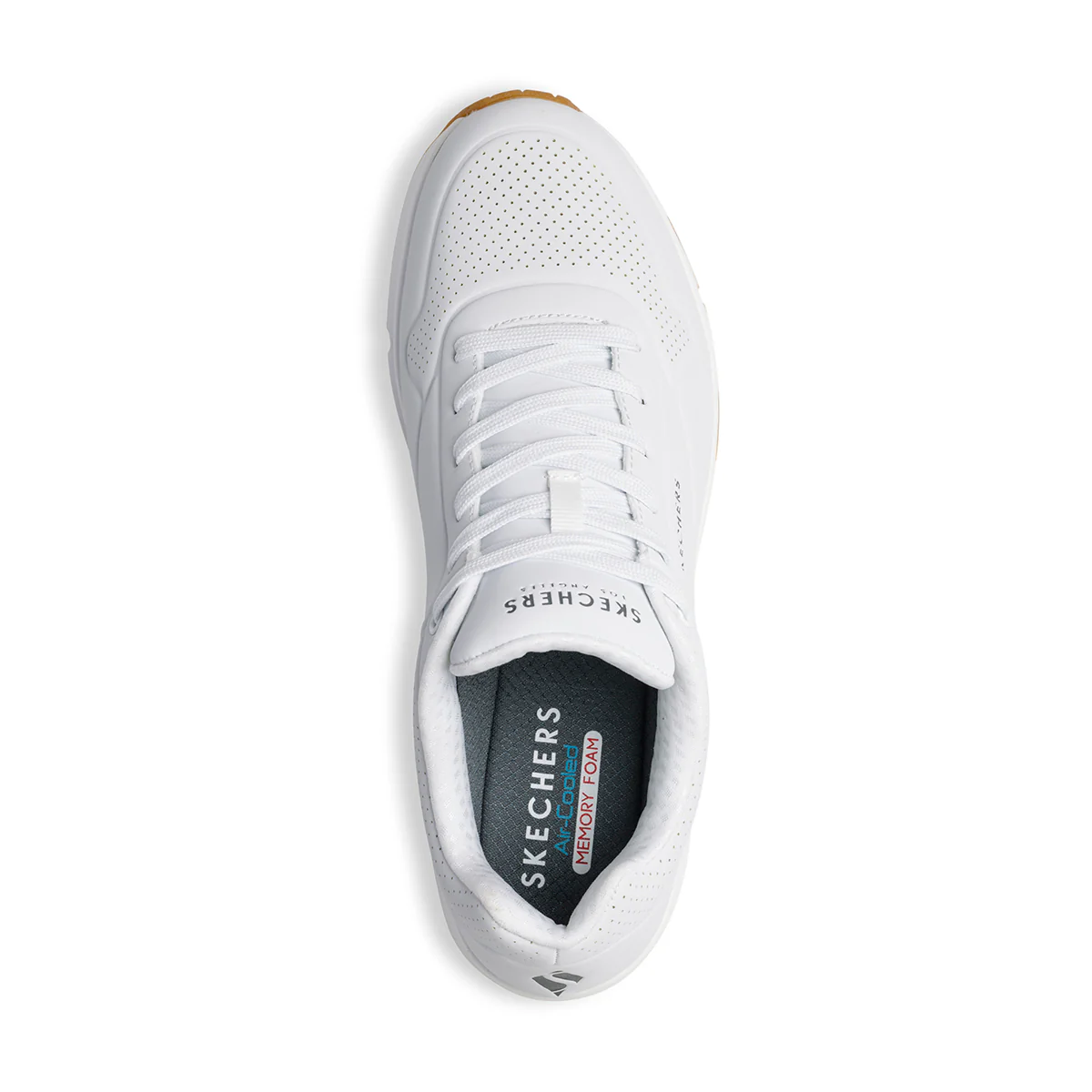 Sneakers da uomo bianche con suola ad aria Skechers Uno - Image 9