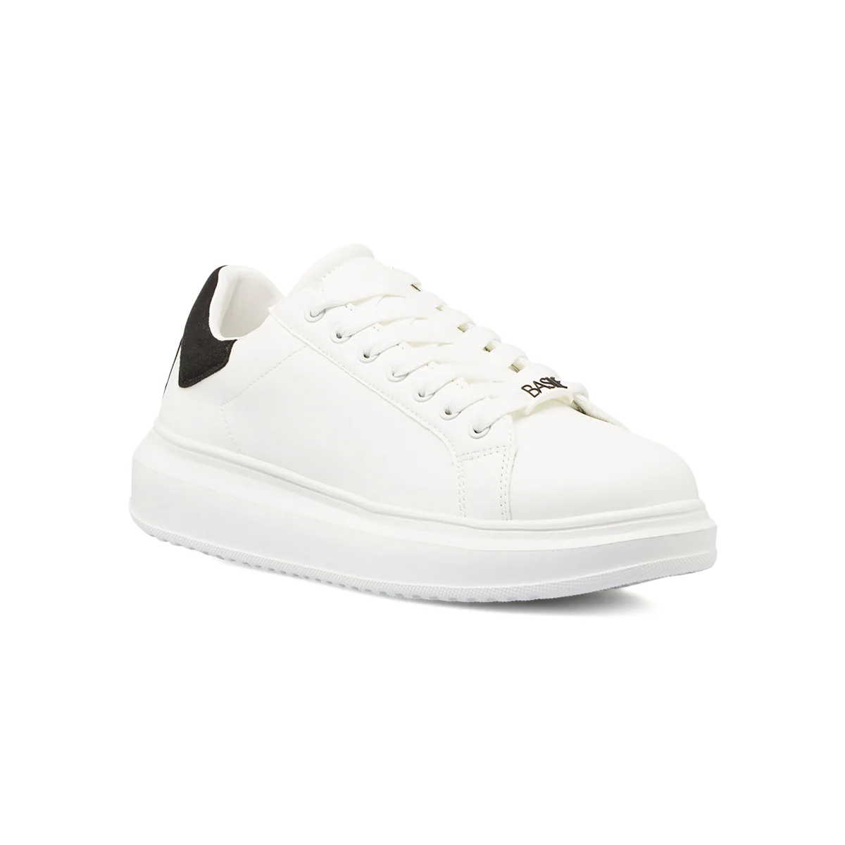 Sneakers da uomo bianche con suola chunky e tallone nero Basile - Image 2